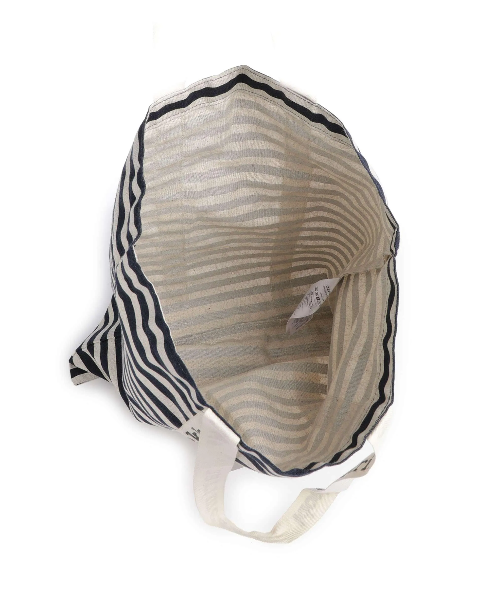  Marimekko Carrier Midi Tasaraita Borsa shopper cotone blu/beige  