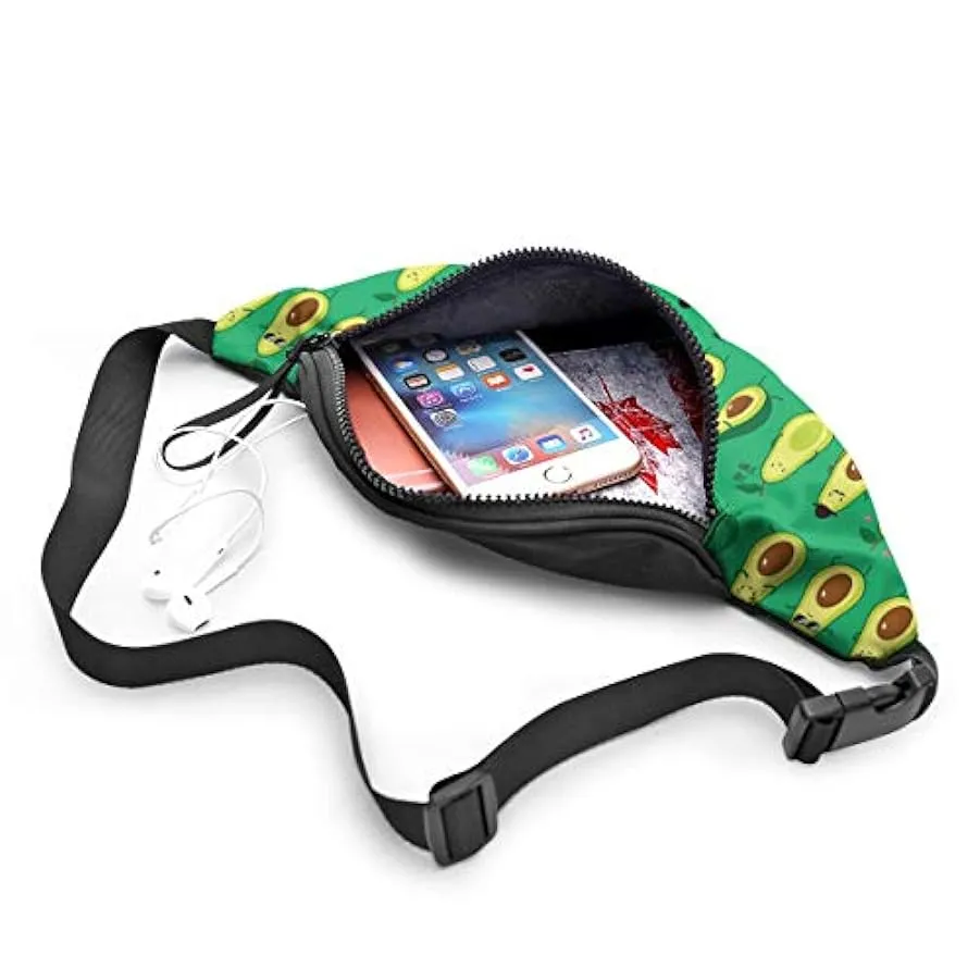 Marsupio per Uomo Donna,Simpatico Cartone Animato Avocado Marsupio con Cintura Tasca a Tracolla Regolabile Borsa a Tracolla Bors
