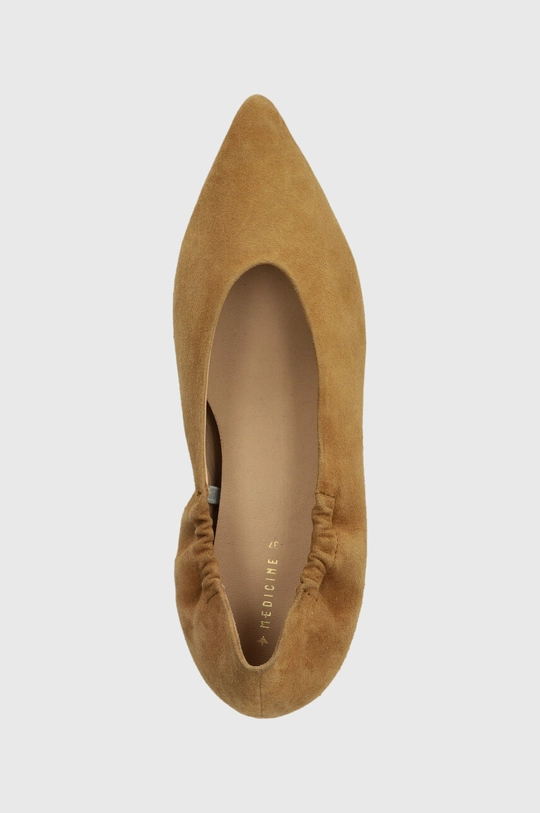 Medicine ballerine in pelle scamosciata