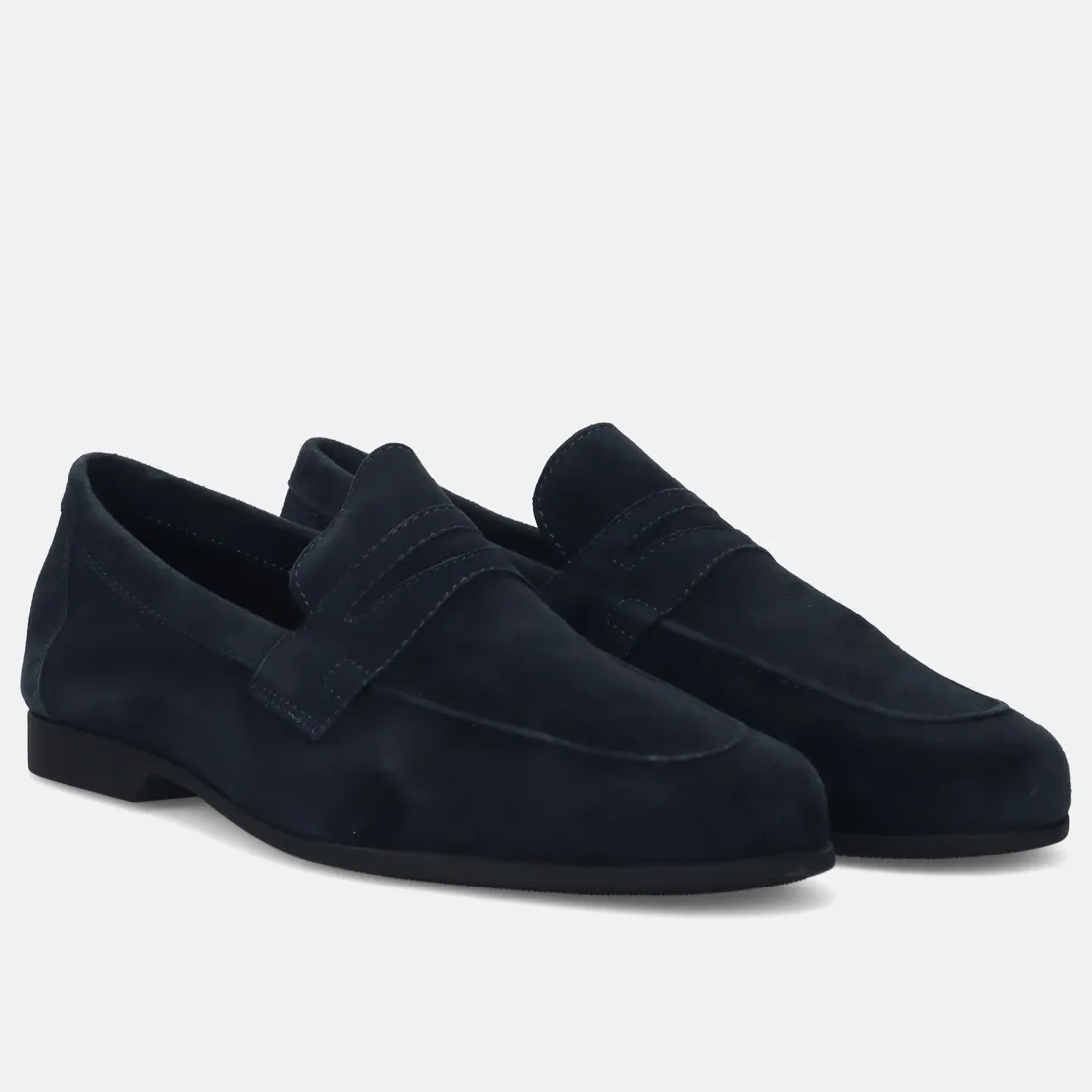 Mocassino da uomo Antica Cuoieria in camoscio blu