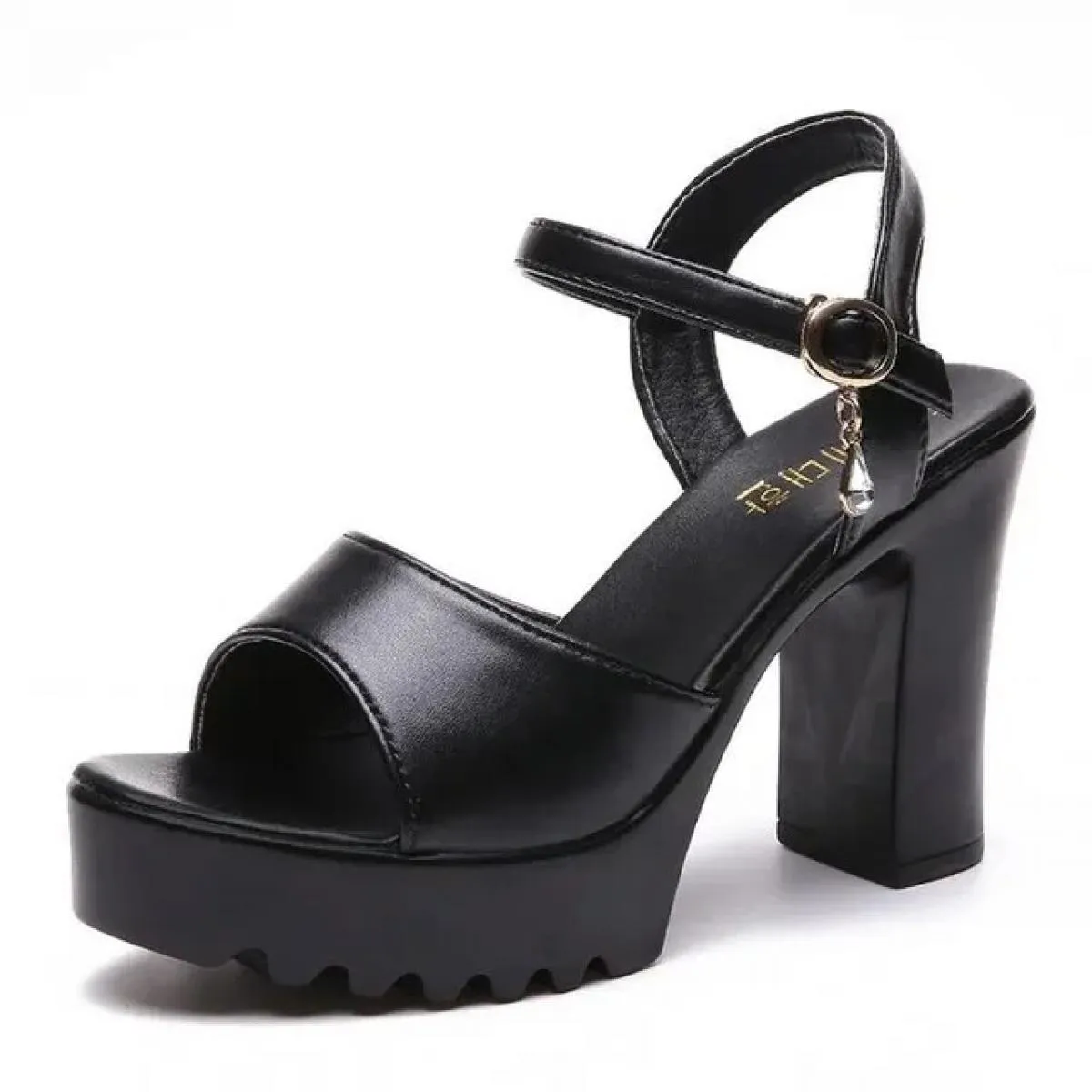 Moda Bocca di Pesce Sandali da Donna Donna Estate Femminile Tacchi Alti Spessi Scarpe da Ballo Sandali con Plateau Scarpe di Des