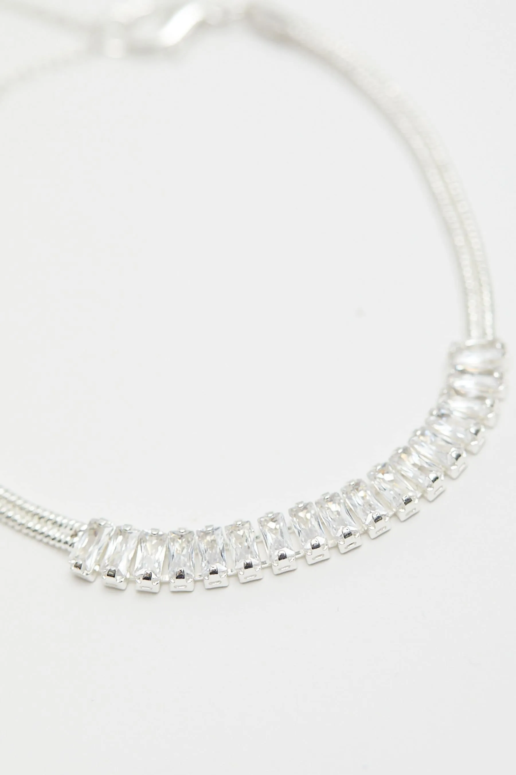 Mood - Bracciale baguette con catena e cristalli