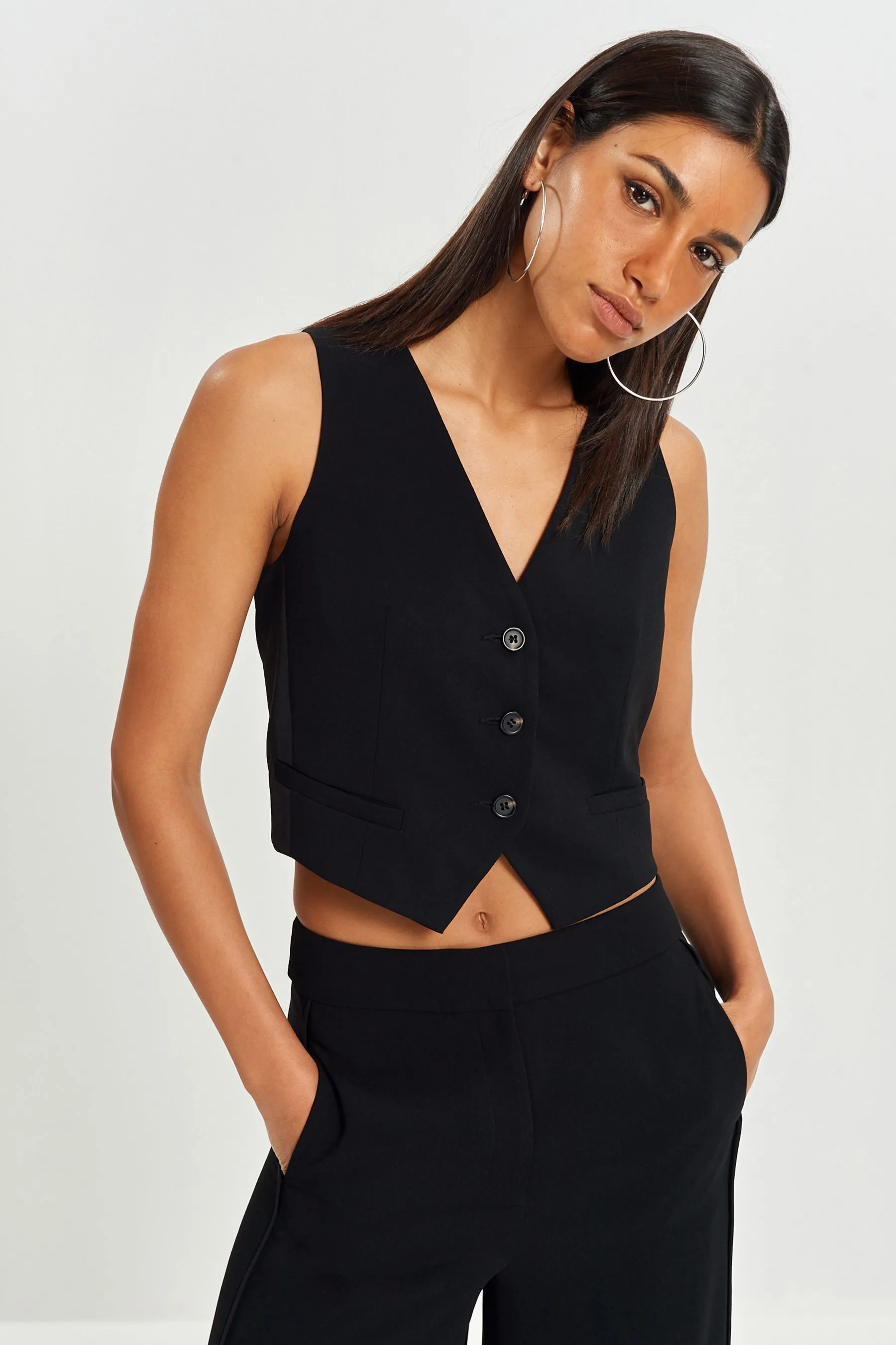 Nero  - Sartoriale - Gilet in crêpe