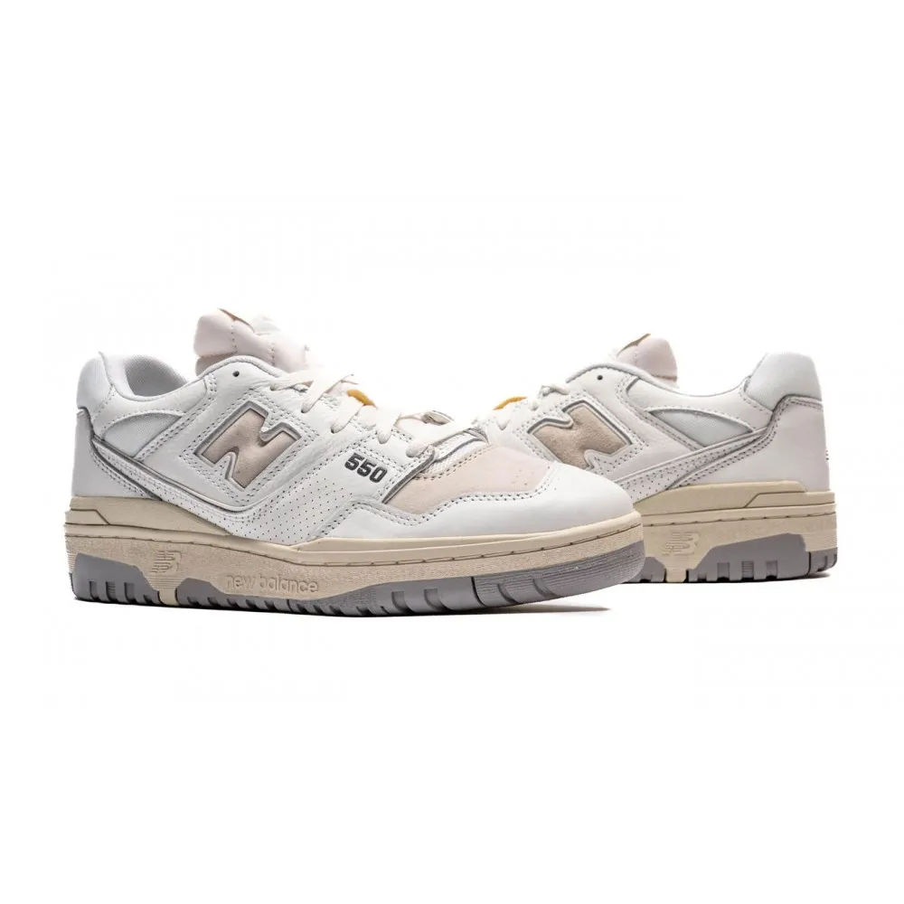 NEW BALANCE 550 VINTAGE BIANCO BEIGE UNISEX - BB550PWG