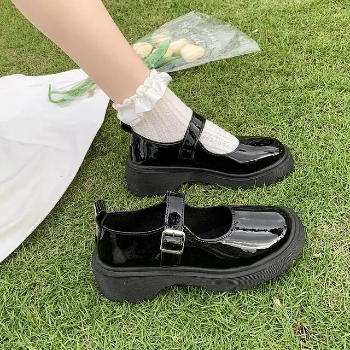 Nuove scarpe Lolita Mary Jane Scarpe da donna Vintage Ragazze Studenti Jk Scarpe con plateau uniformi Cosplay Tacchi alti Taglie