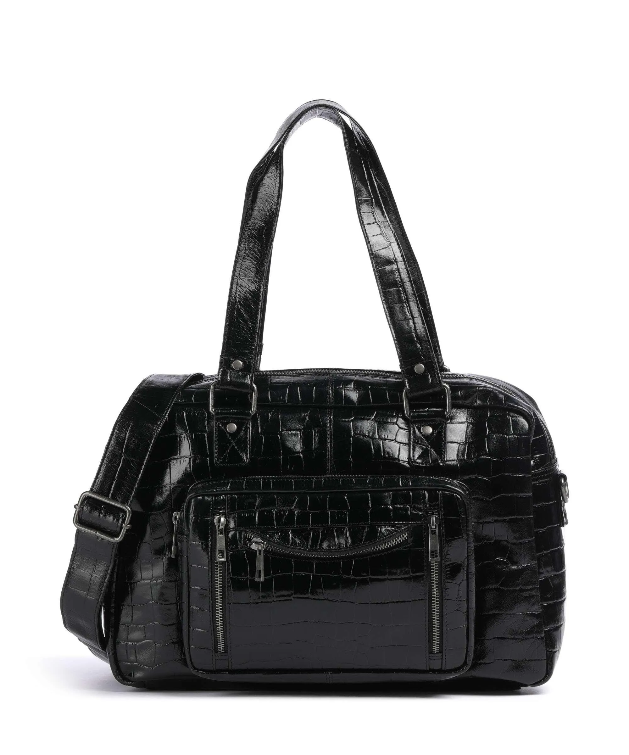  Núnoo Texas Mille Borsa shopper pelle in rilievo nero  