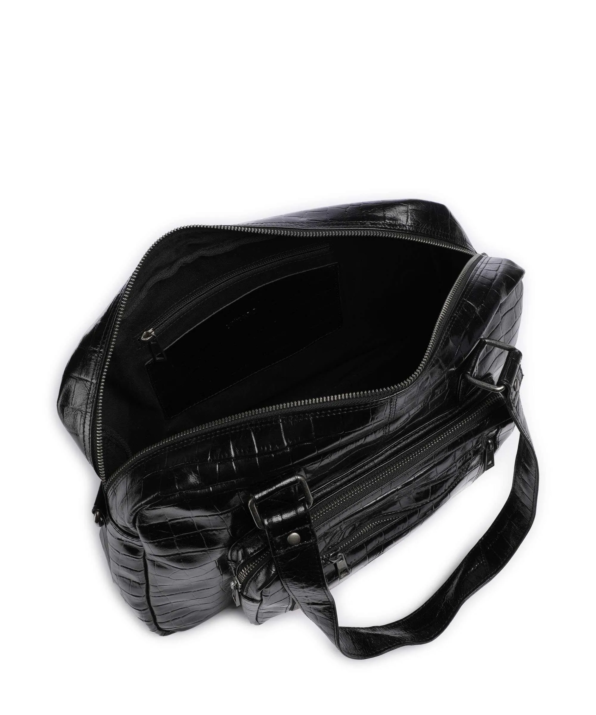  Núnoo Texas Mille Borsa shopper pelle in rilievo nero  