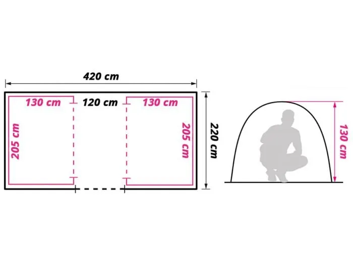Obelink Napels 4 TC tenda a tunnel