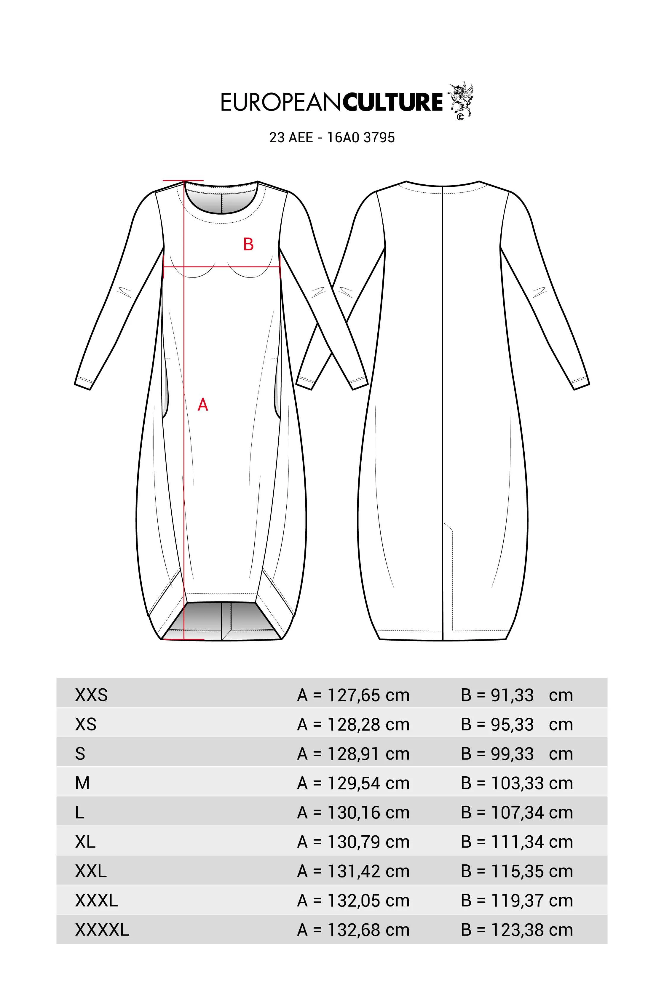 Oval Line Long Dress Cotton Gabardine & Lyocell Garment Dyed 16A0 3795