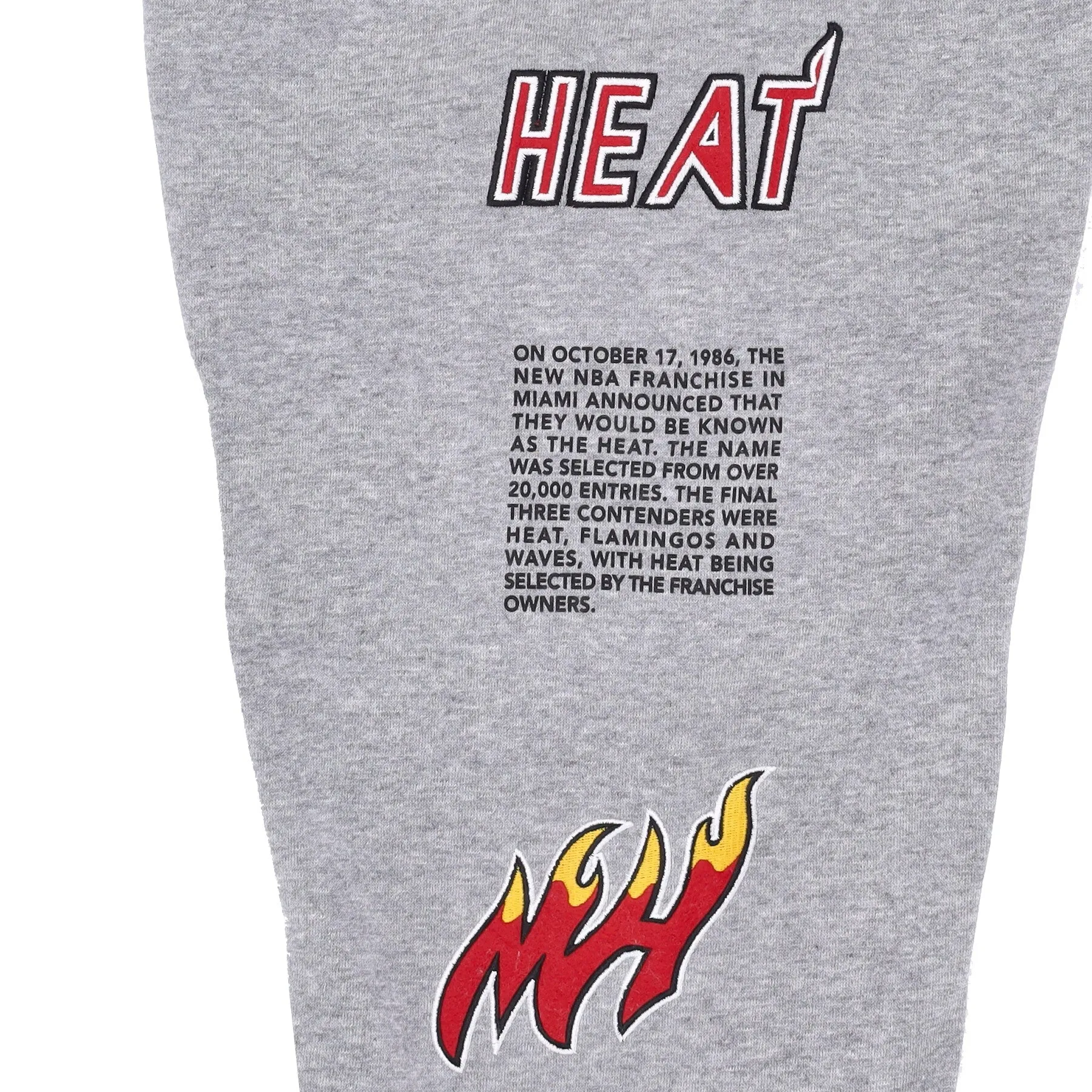 Pantalone Tuta Felpato Uomo Nba Team Origins Fleece Pant Hardwood Classics Miahea Grey Heather