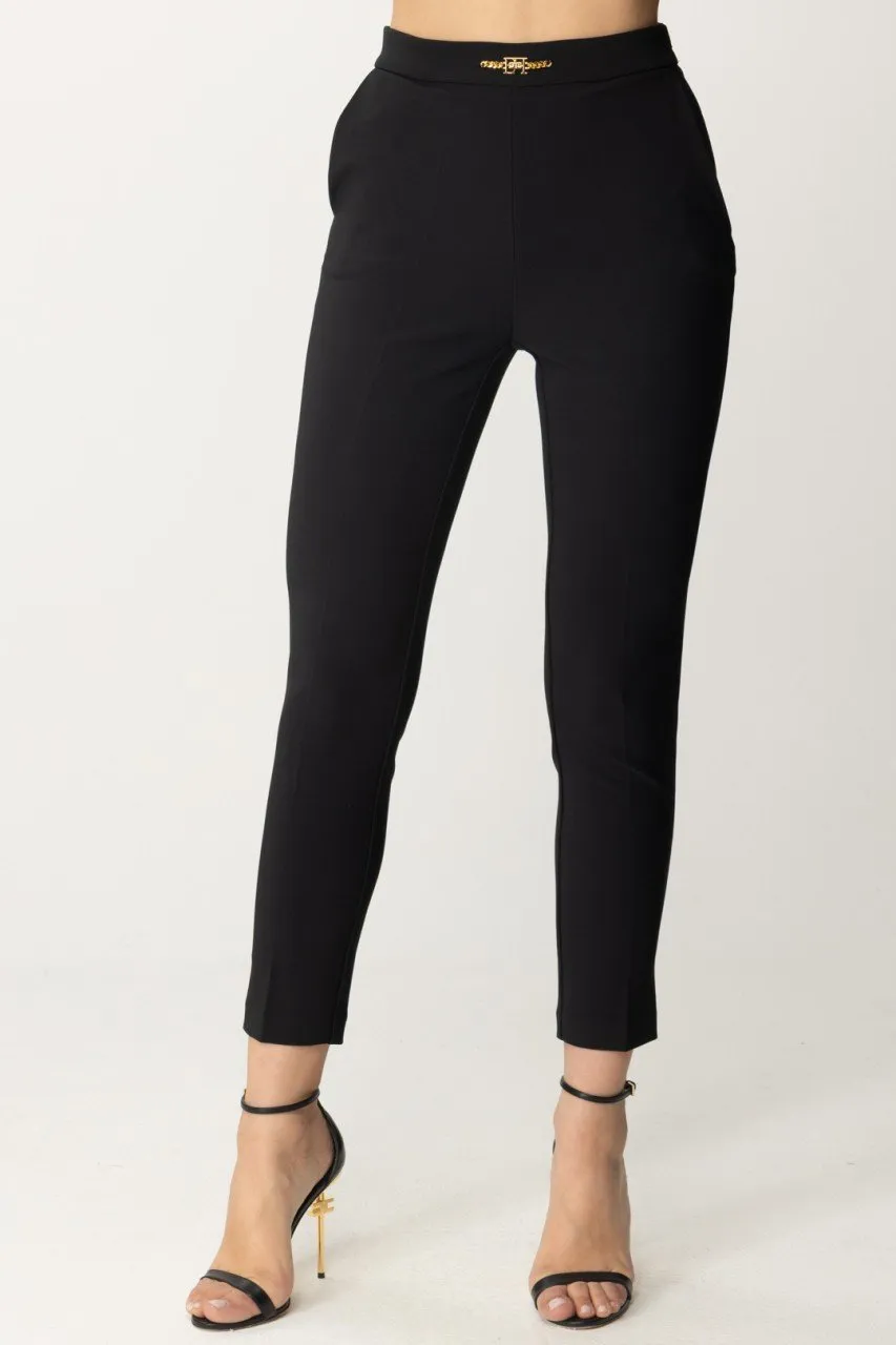 Pantaloni alla caviglia con morsetto Nero