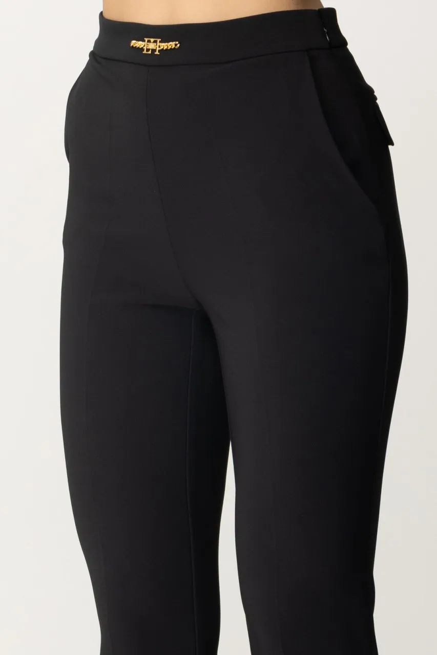 Pantaloni alla caviglia con morsetto Nero