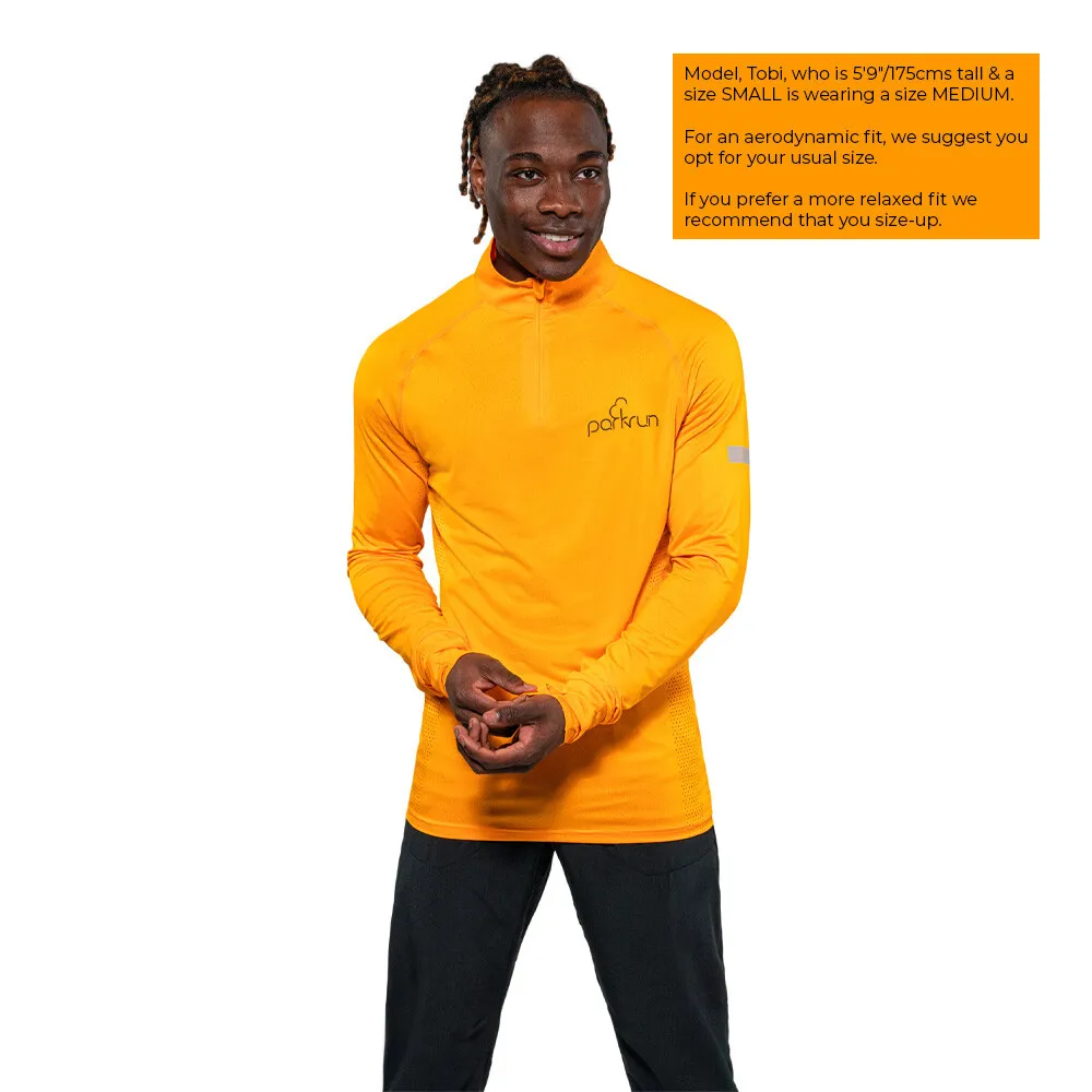 Parkrun Apricot parkrun Maglia con zip a 1/4 per uomo