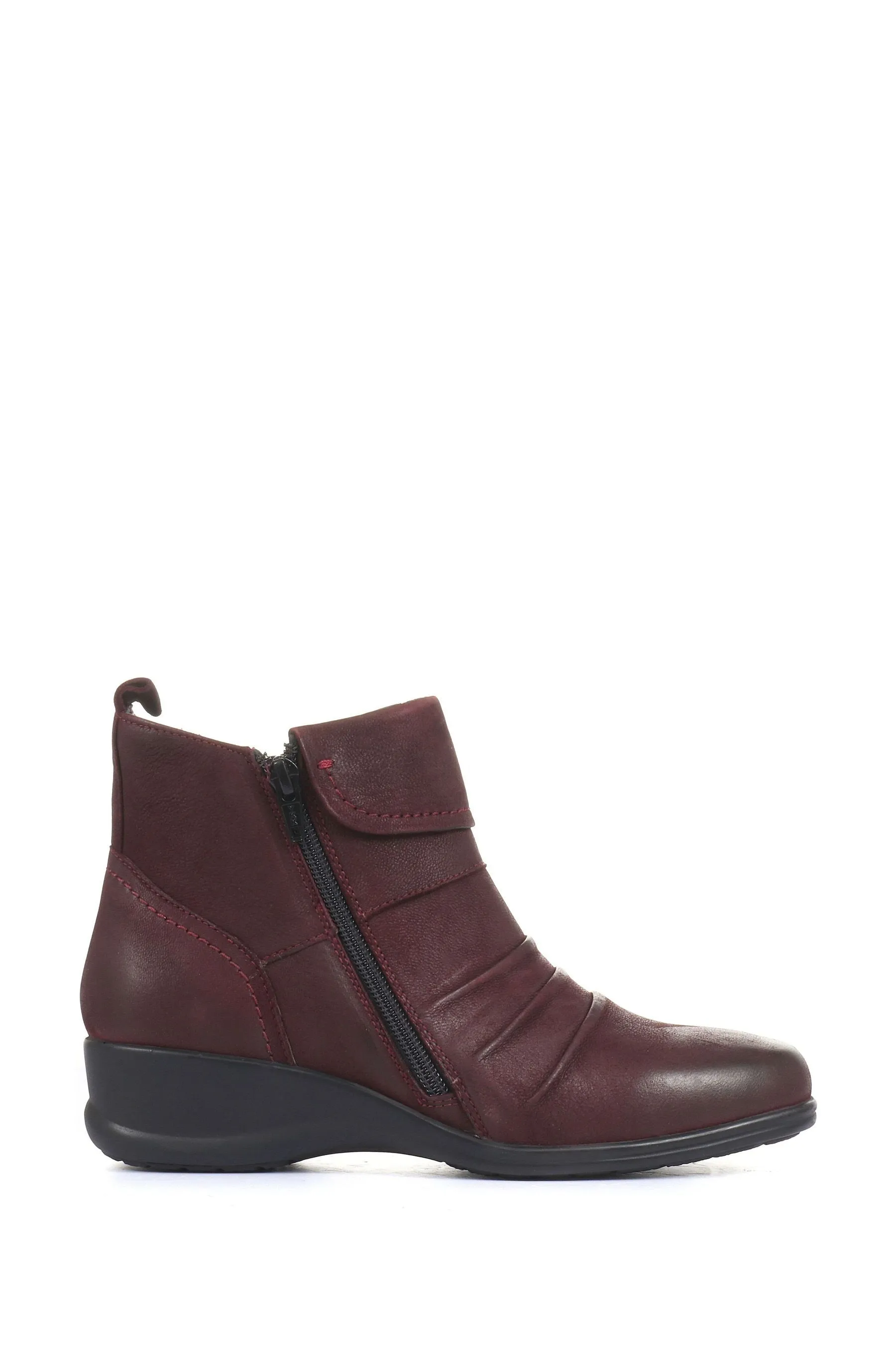 Pavers Ladies - Stivali alla caviglia in pelle con doppia zip