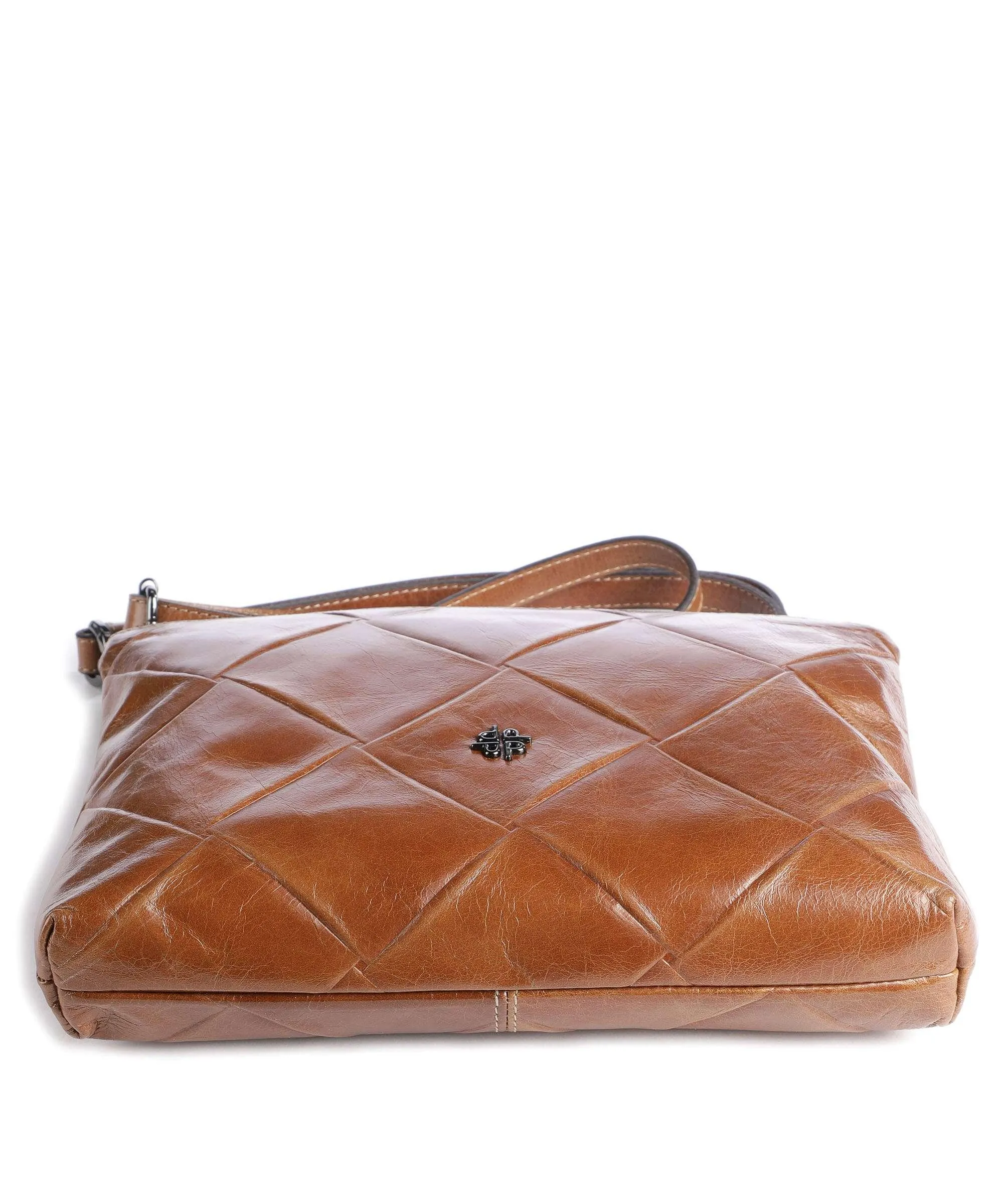  Picard Carre Borsa a tracolla pelle di vacchetta goffrata cognac  