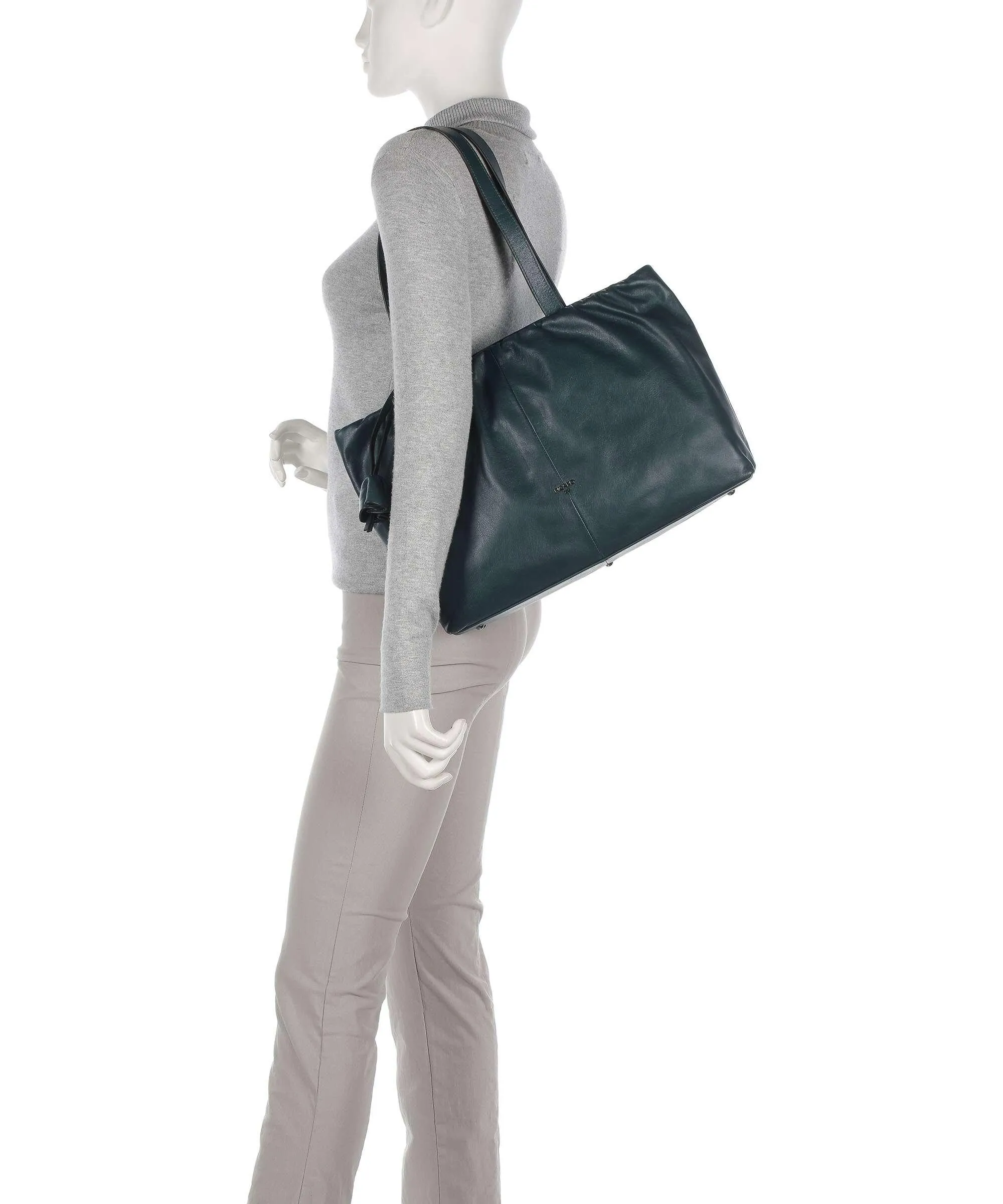  Picard Friday Borsa shopper morbida pelle bovina verde scuro  