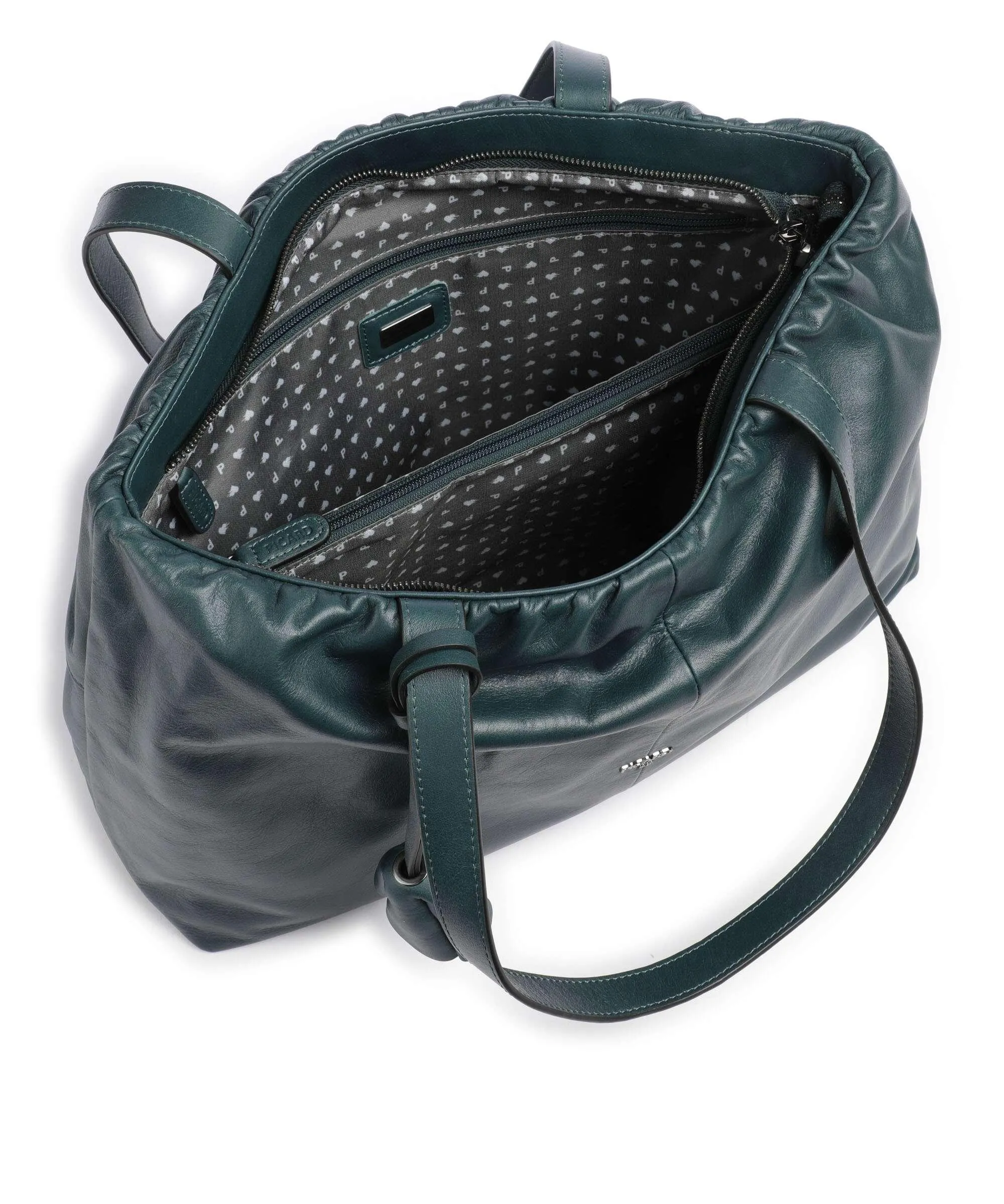  Picard Friday Borsa shopper morbida pelle bovina verde scuro  