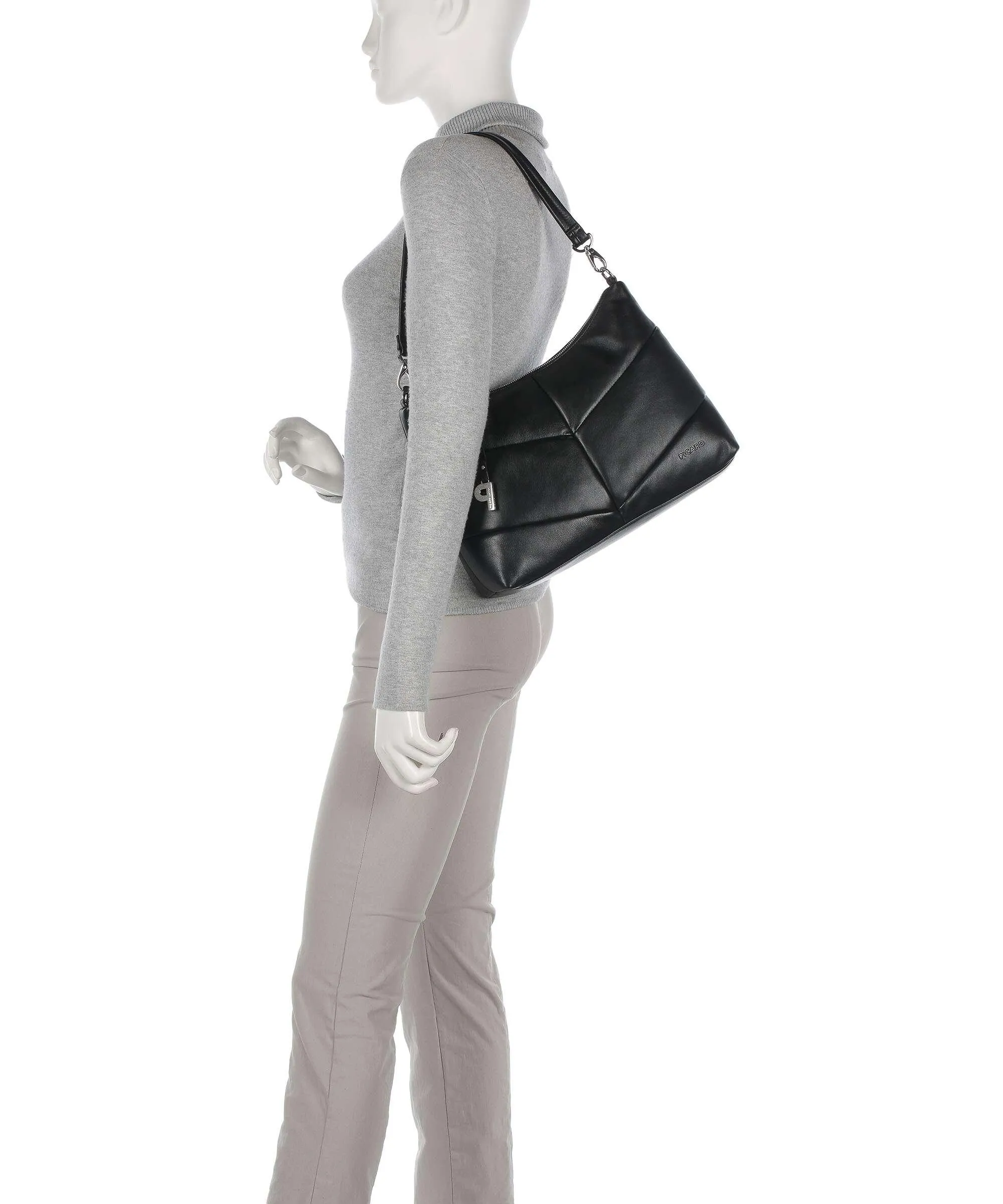  Picard Warm Up Borsa hobo morbida pelle bovina nero  