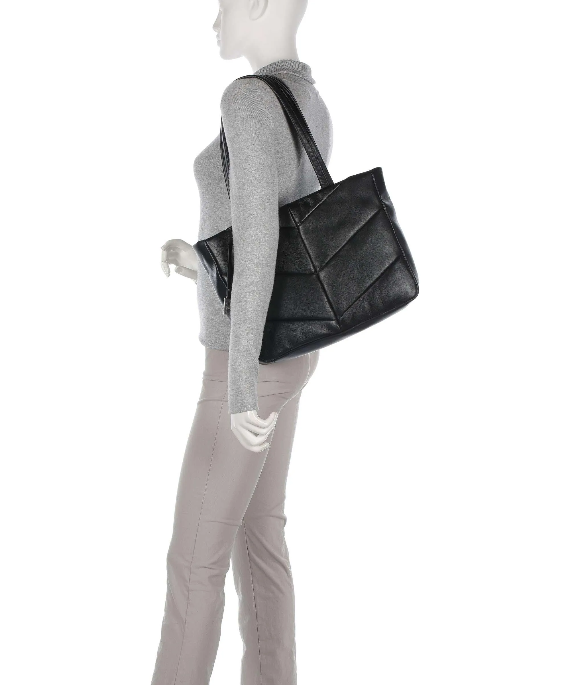  Picard Warm Up Borsa shopper pelle di vacchetta finemente grana nero  