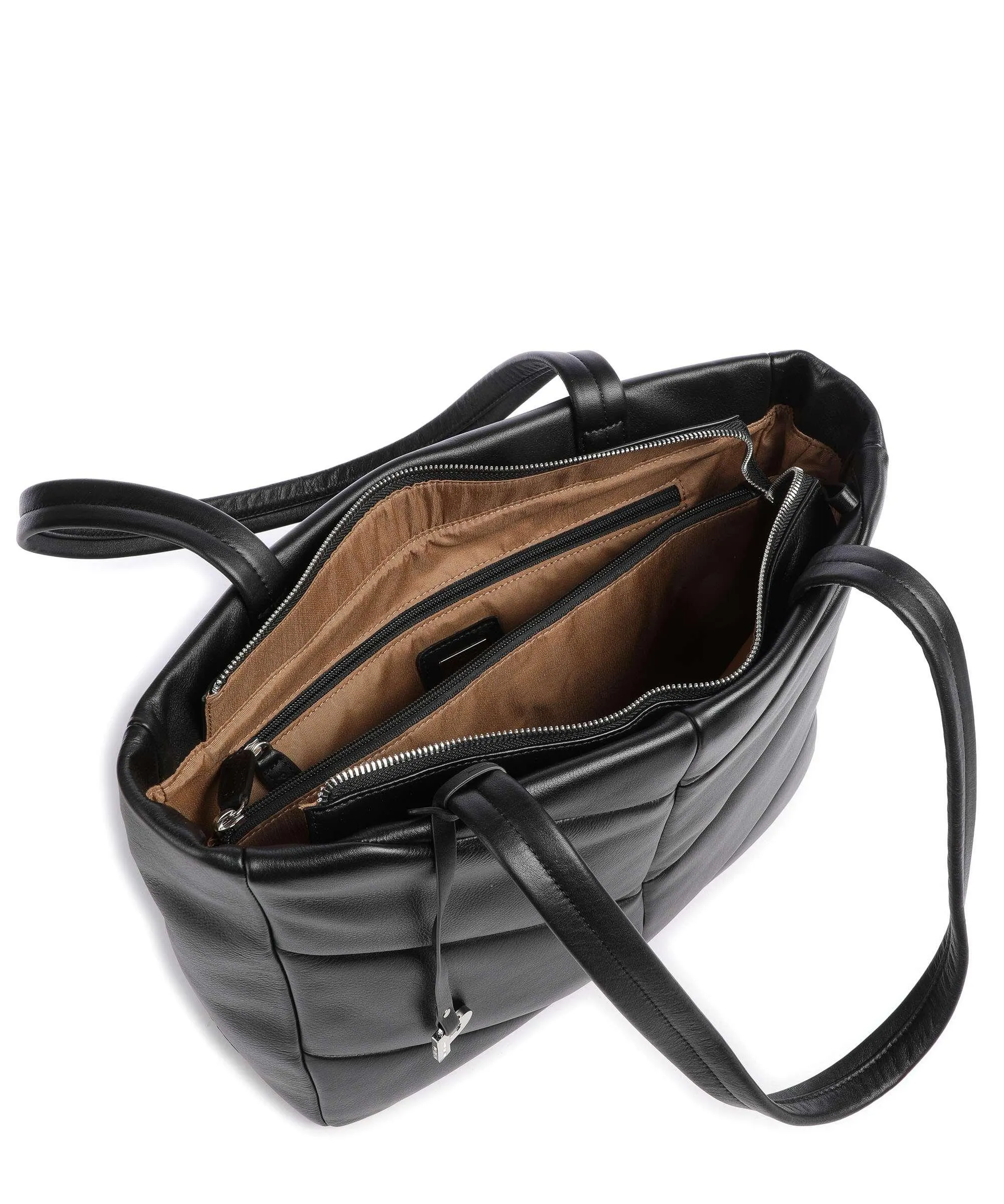  Picard Warm Up Borsa shopper pelle di vacchetta finemente grana nero  