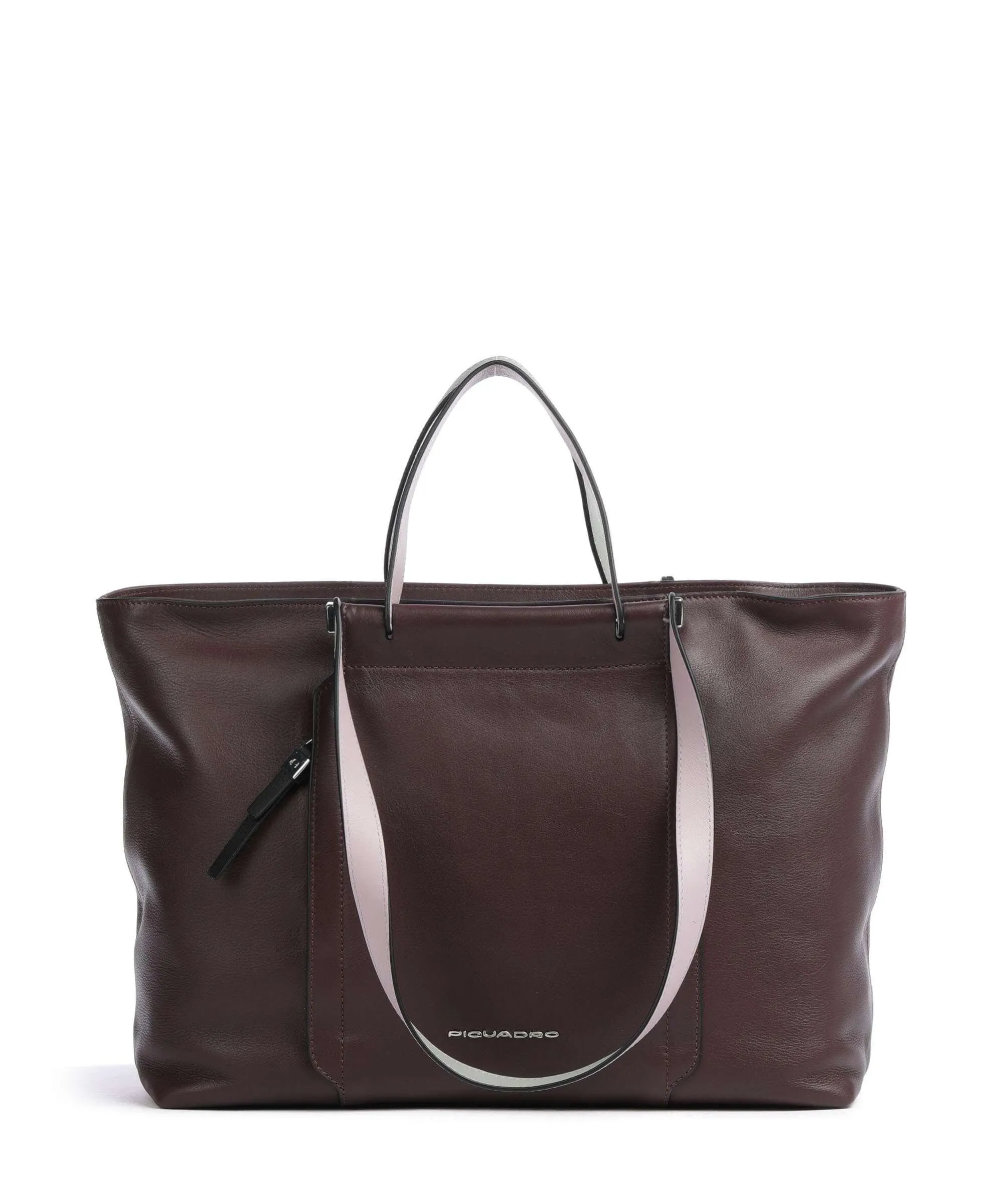  Piquadro Circle Borsa shopper 15″ pelle di vacchetta finemente grana melanzana  