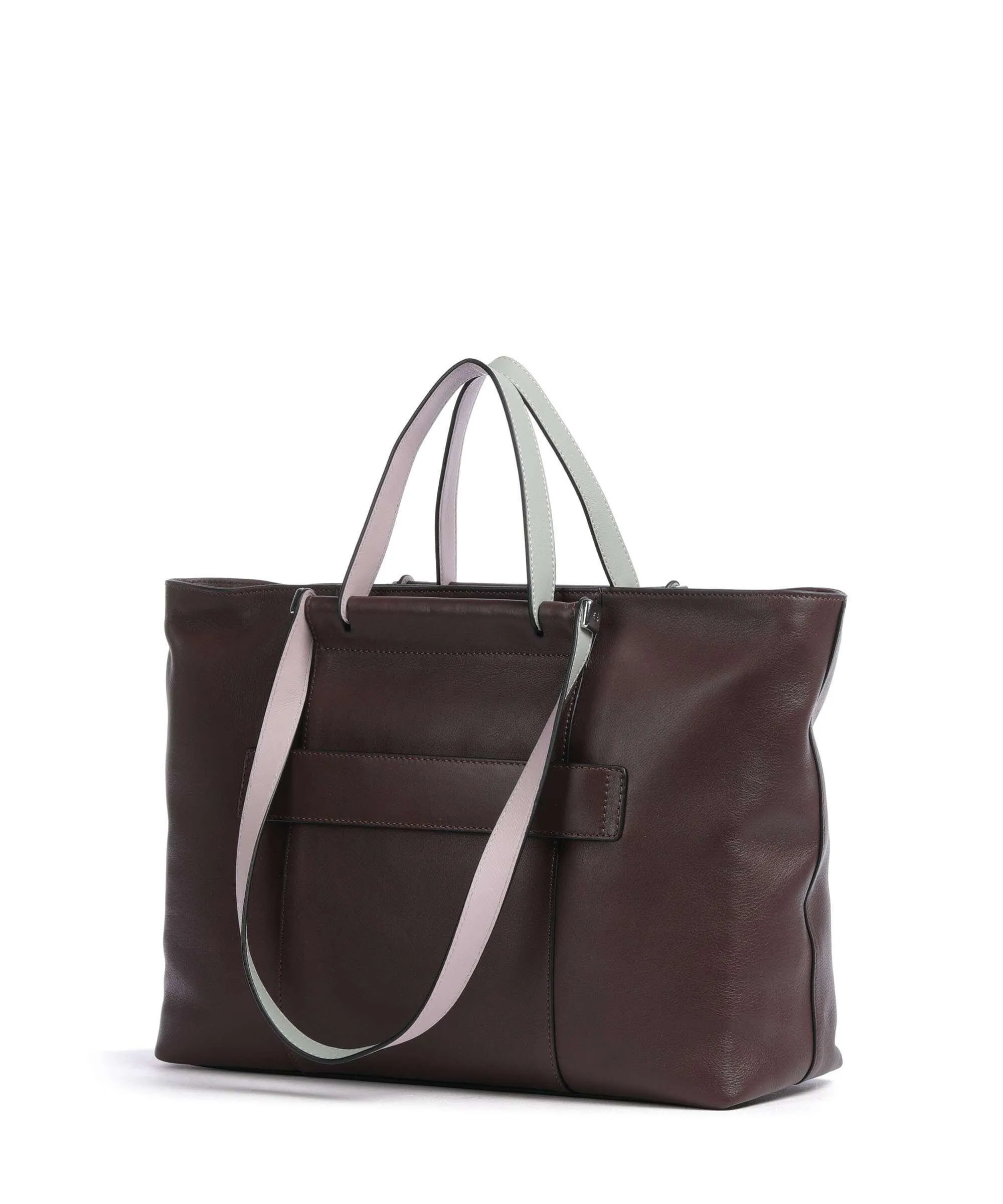  Piquadro Circle Borsa shopper 15″ pelle di vacchetta finemente grana melanzana  