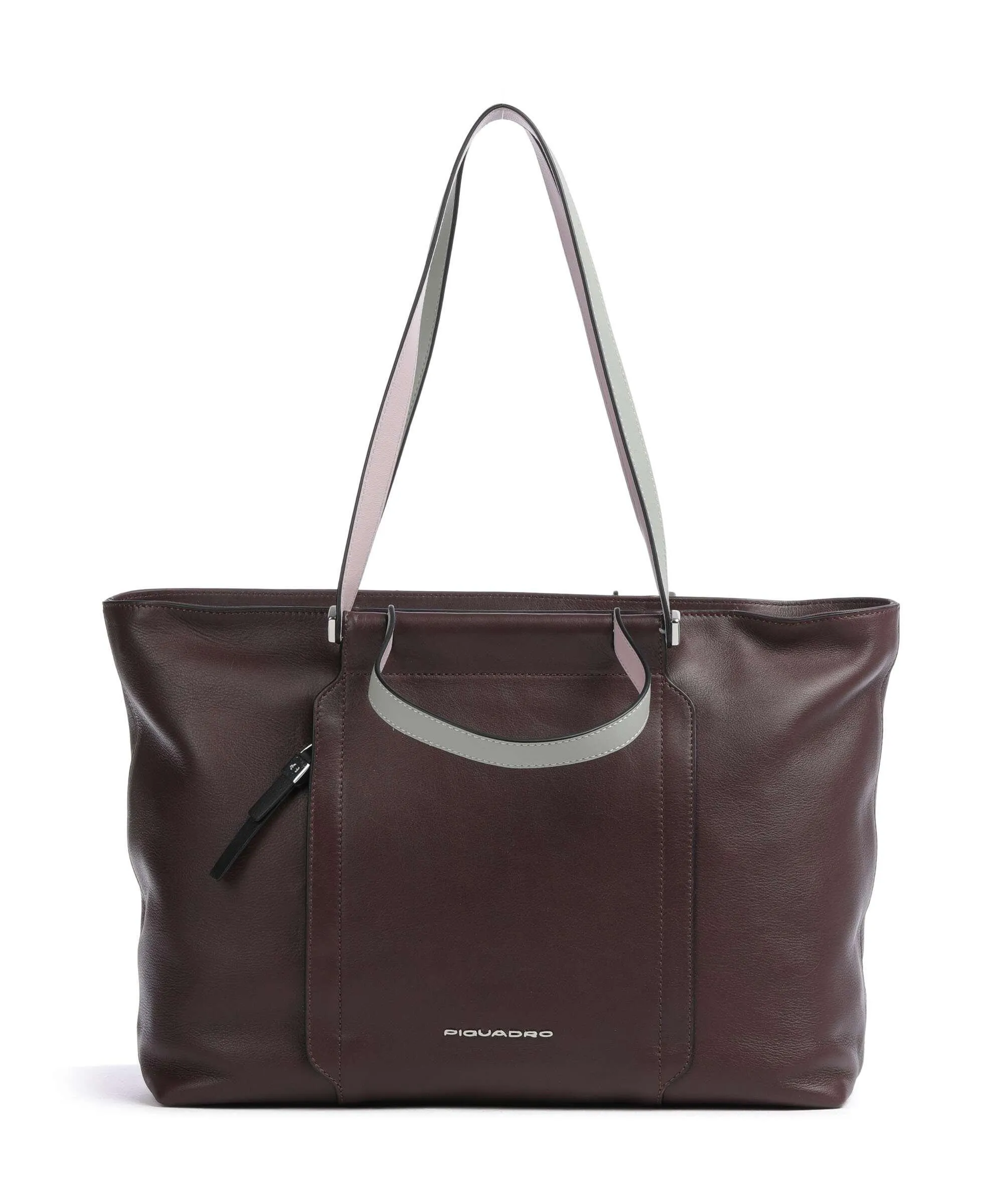  Piquadro Circle Borsa shopper 15″ pelle di vacchetta finemente grana melanzana  