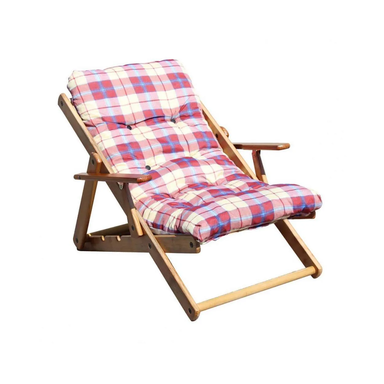 POLTRONA 3 POSIZIONI RELAX MIELE C/CUSCINO - ROSSO