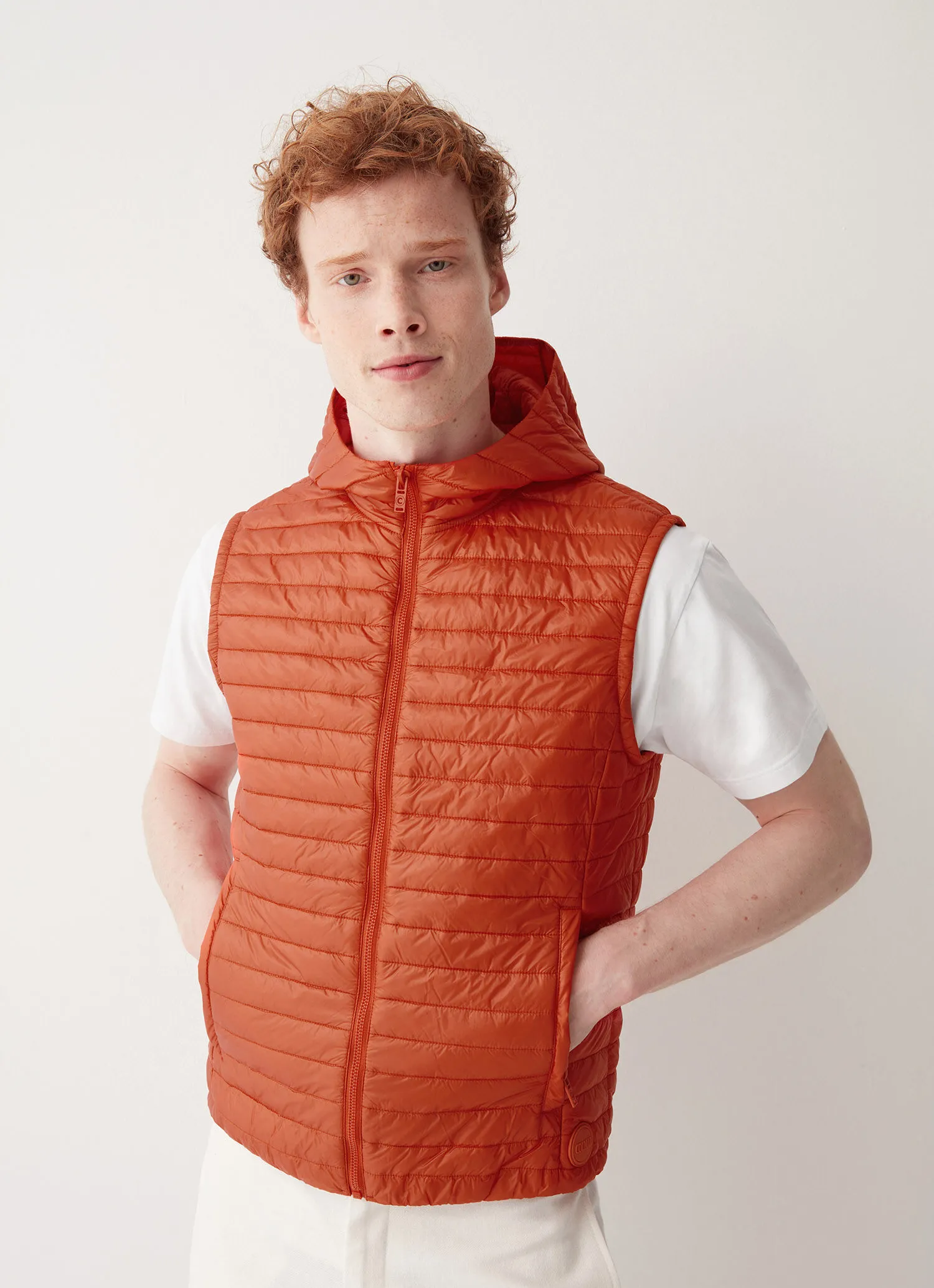 Recycled Essentials hooded gilet