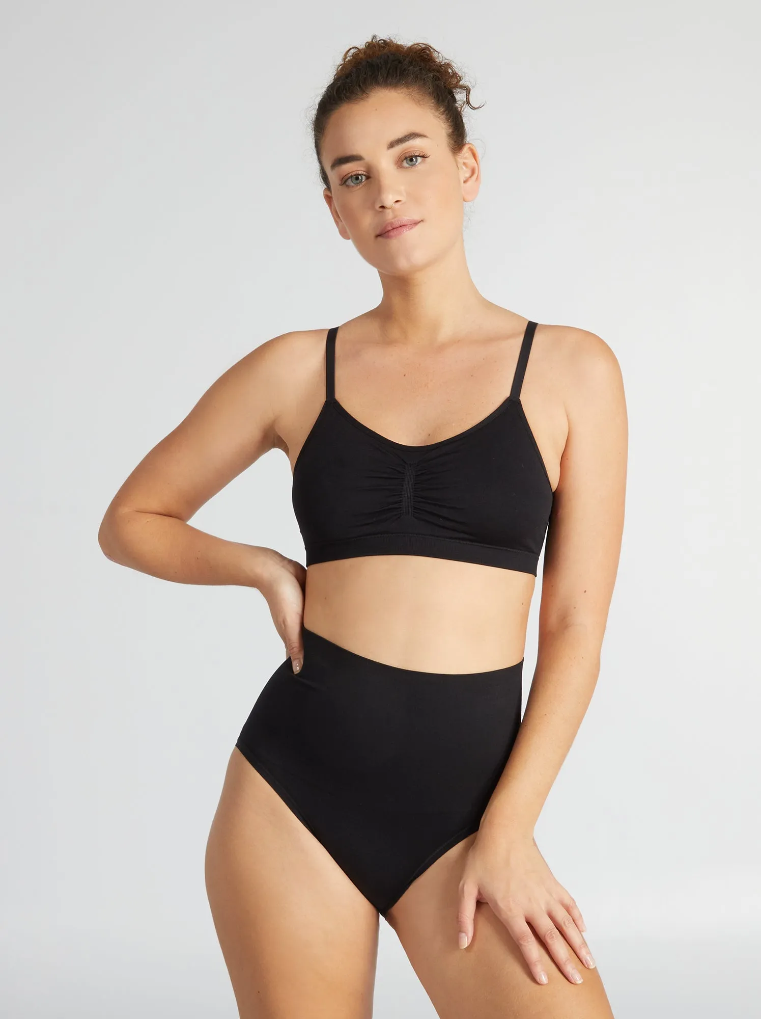 Reggiseno sportivo senza ferretto - Nero