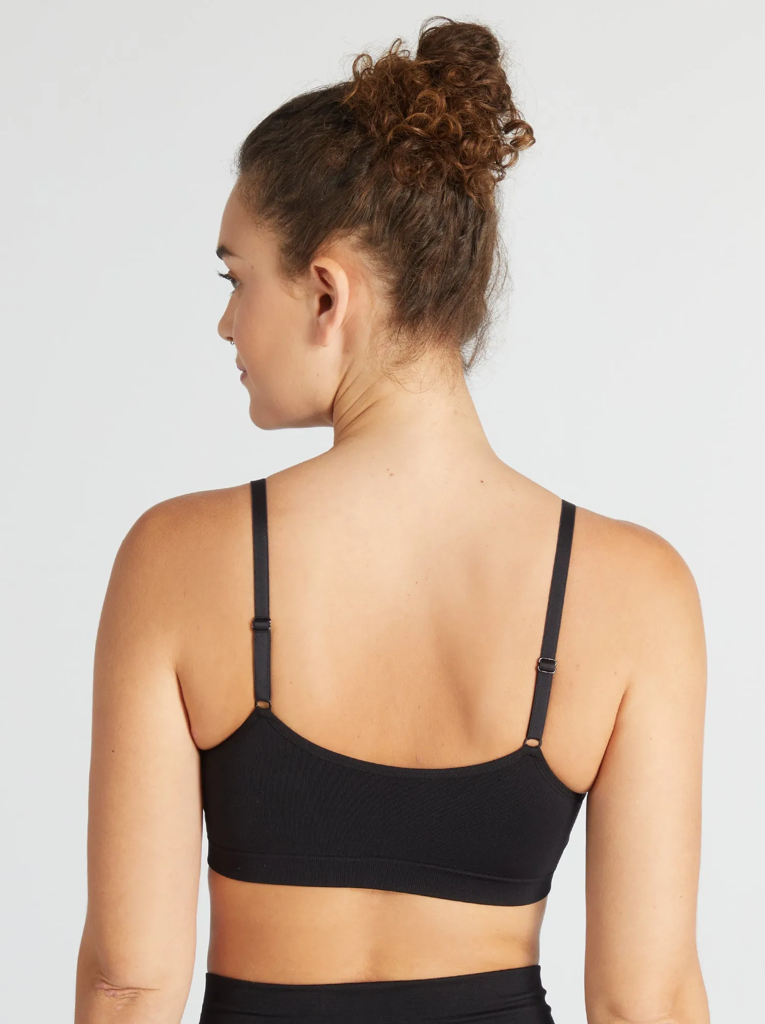 Reggiseno sportivo senza ferretto - Nero