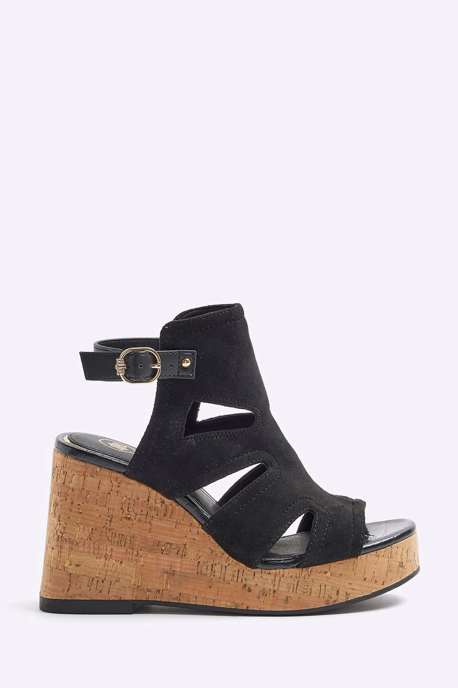 River Island - Scarpe Stivali con zeppa e cut-out