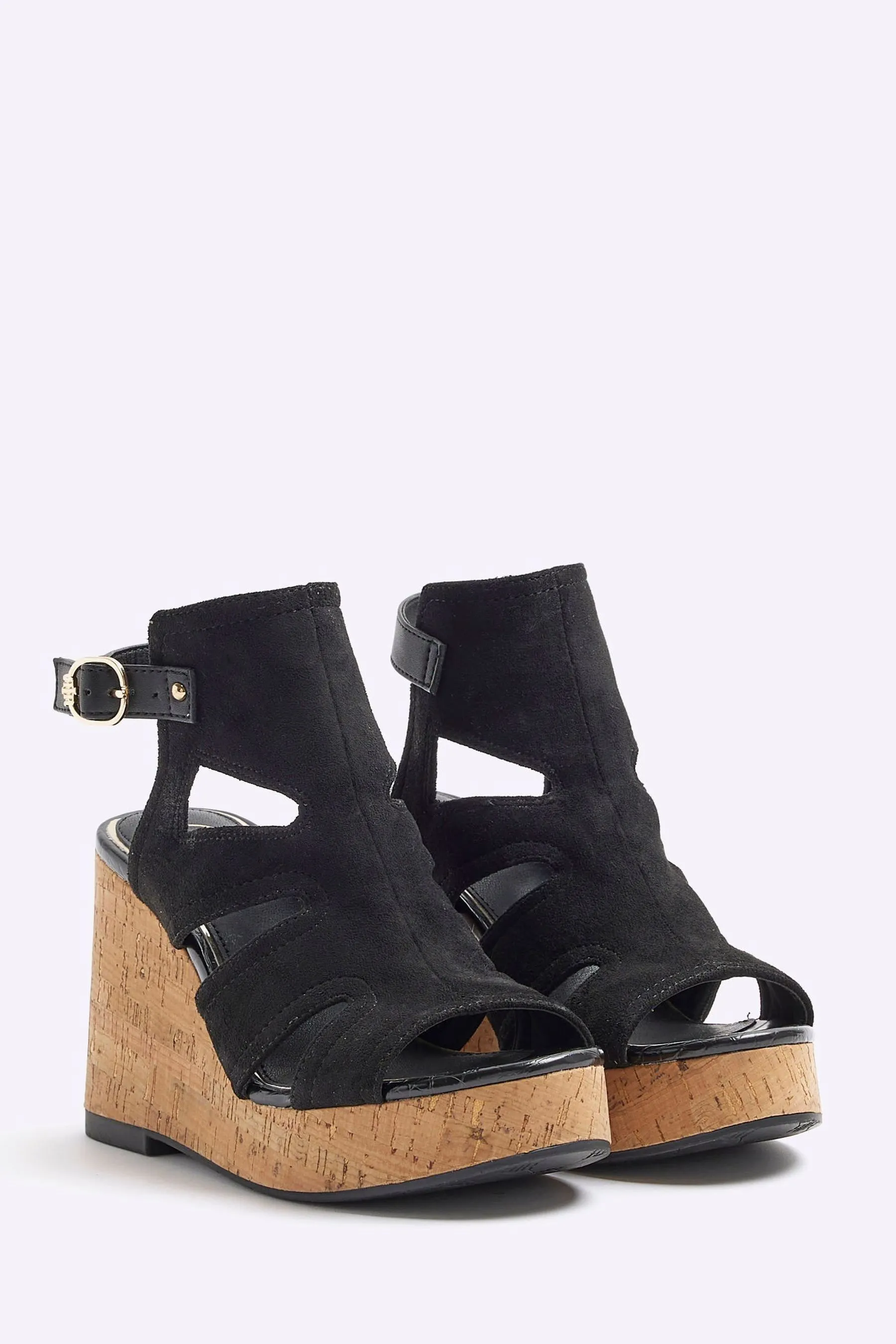 River Island - Scarpe Stivali con zeppa e cut-out