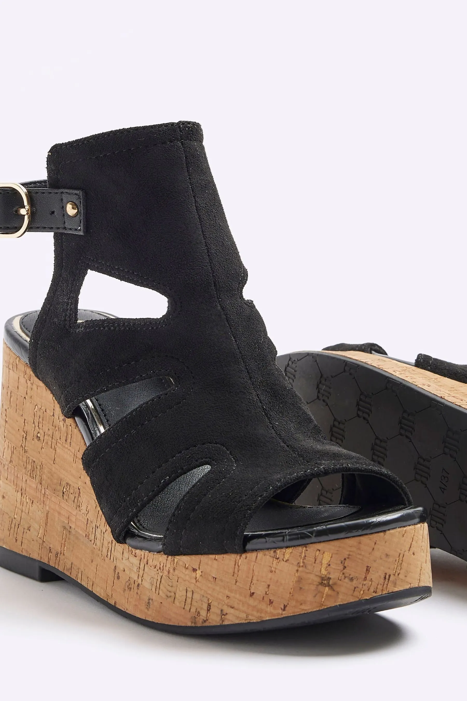 River Island - Scarpe Stivali con zeppa e cut-out