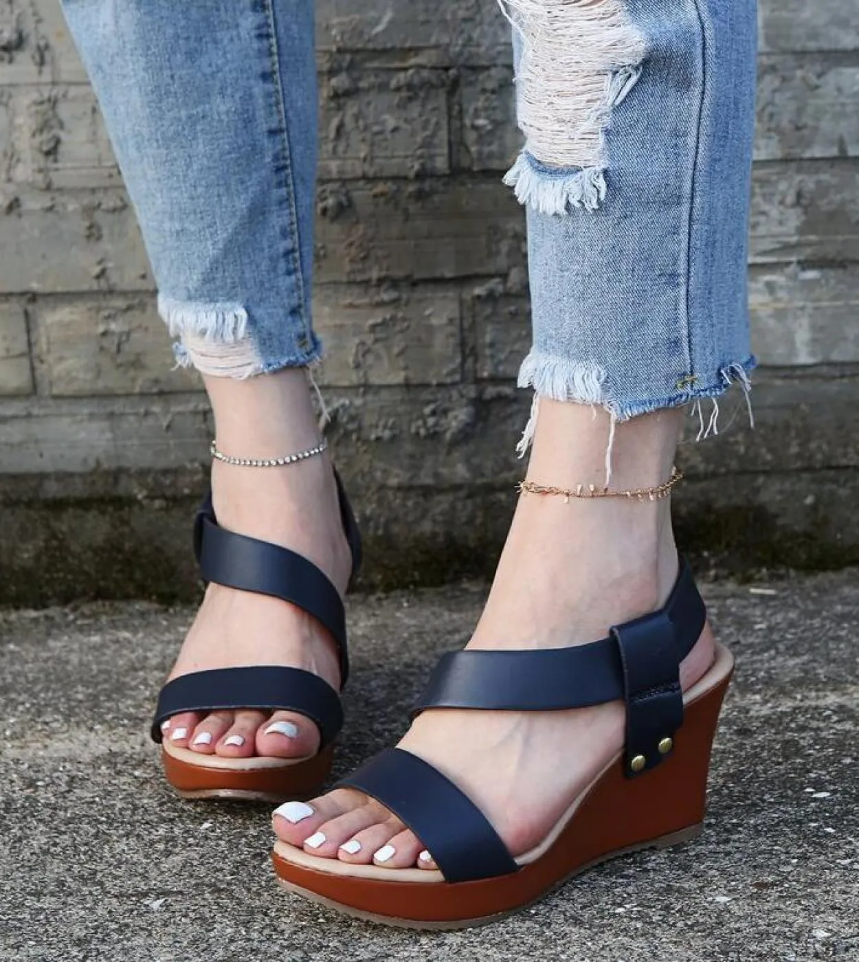 Sandali da donna Sandali con zeppa con plateau Estate Slip On Ladies Scarpe con tacco alto Fashion Open Toe Calzature femminili