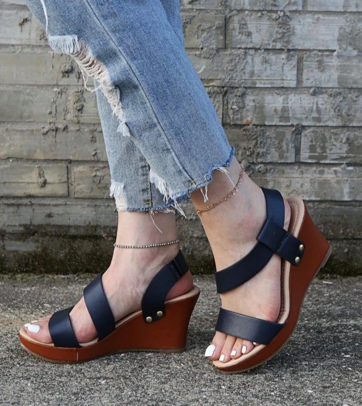 Sandali da donna Sandali con zeppa con plateau Estate Slip On Ladies Scarpe con tacco alto Fashion Open Toe Calzature femminili