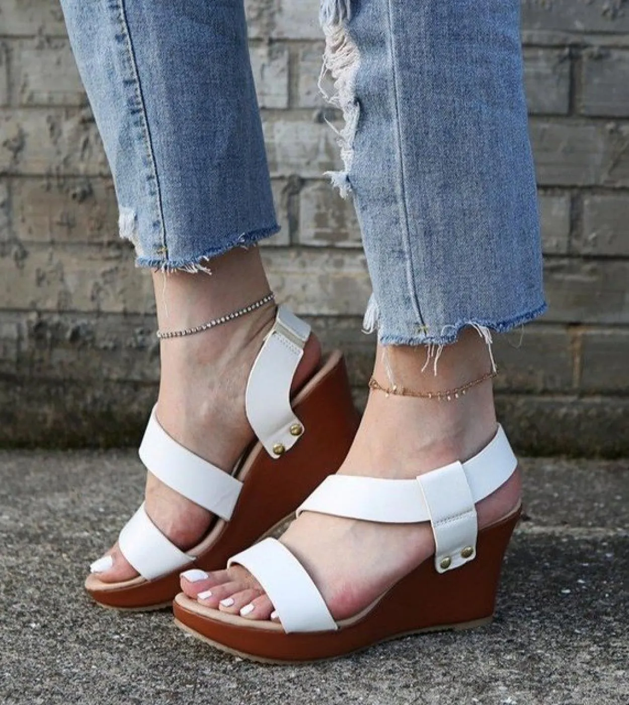 Sandali da donna Sandali con zeppa con plateau Estate Slip On Ladies Scarpe con tacco alto Fashion Open Toe Calzature femminili