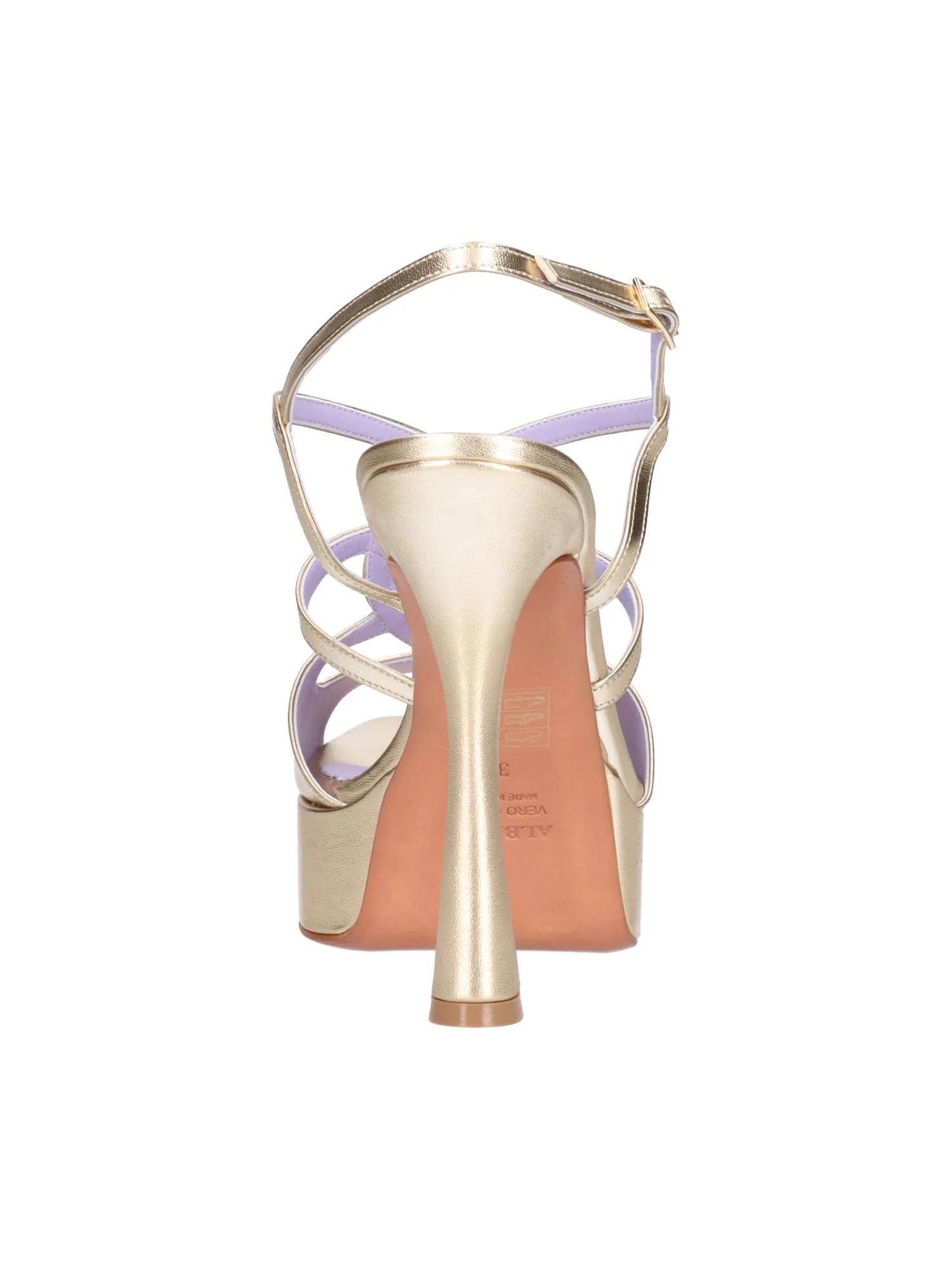Sandalo elegante con tacco fino Albano da donna platino