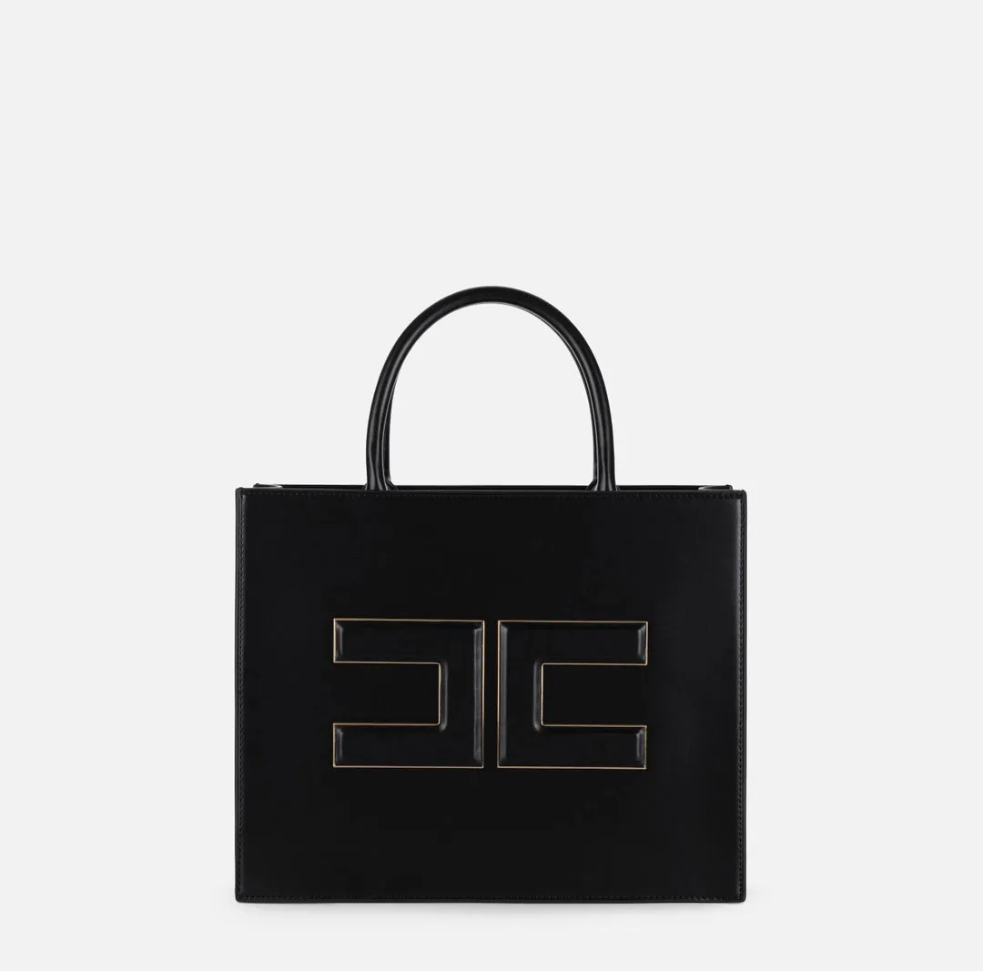 Shopper media con placca logo Elisabetta Franchi  BS16A42E2