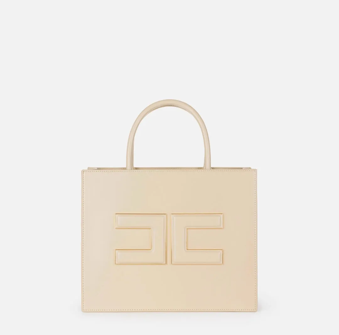 Shopper media con placca logo Elisabetta Franchi  BS16A42E2