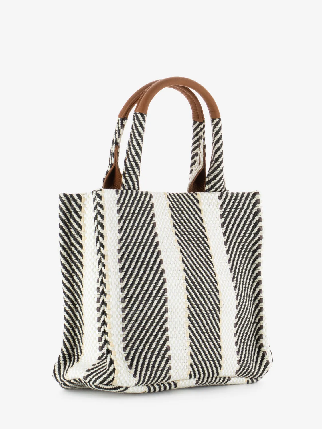 Shopper small Portofino beige / nero