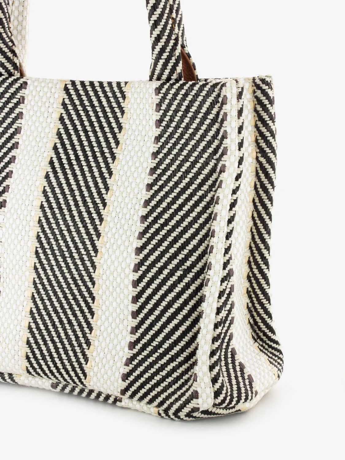 Shopper small Portofino beige / nero