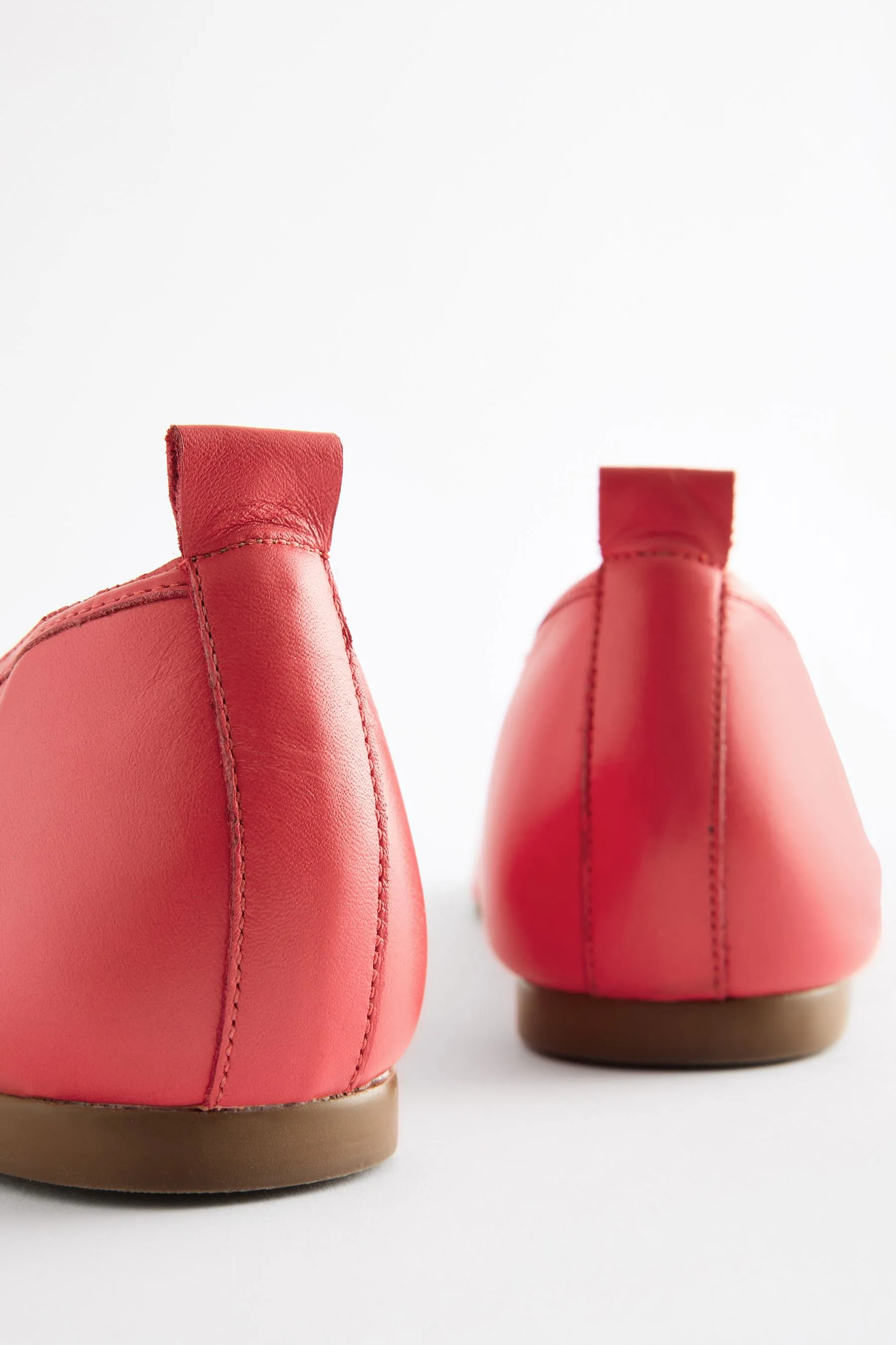 Signature - Ballerine in pelle con punta squadrata