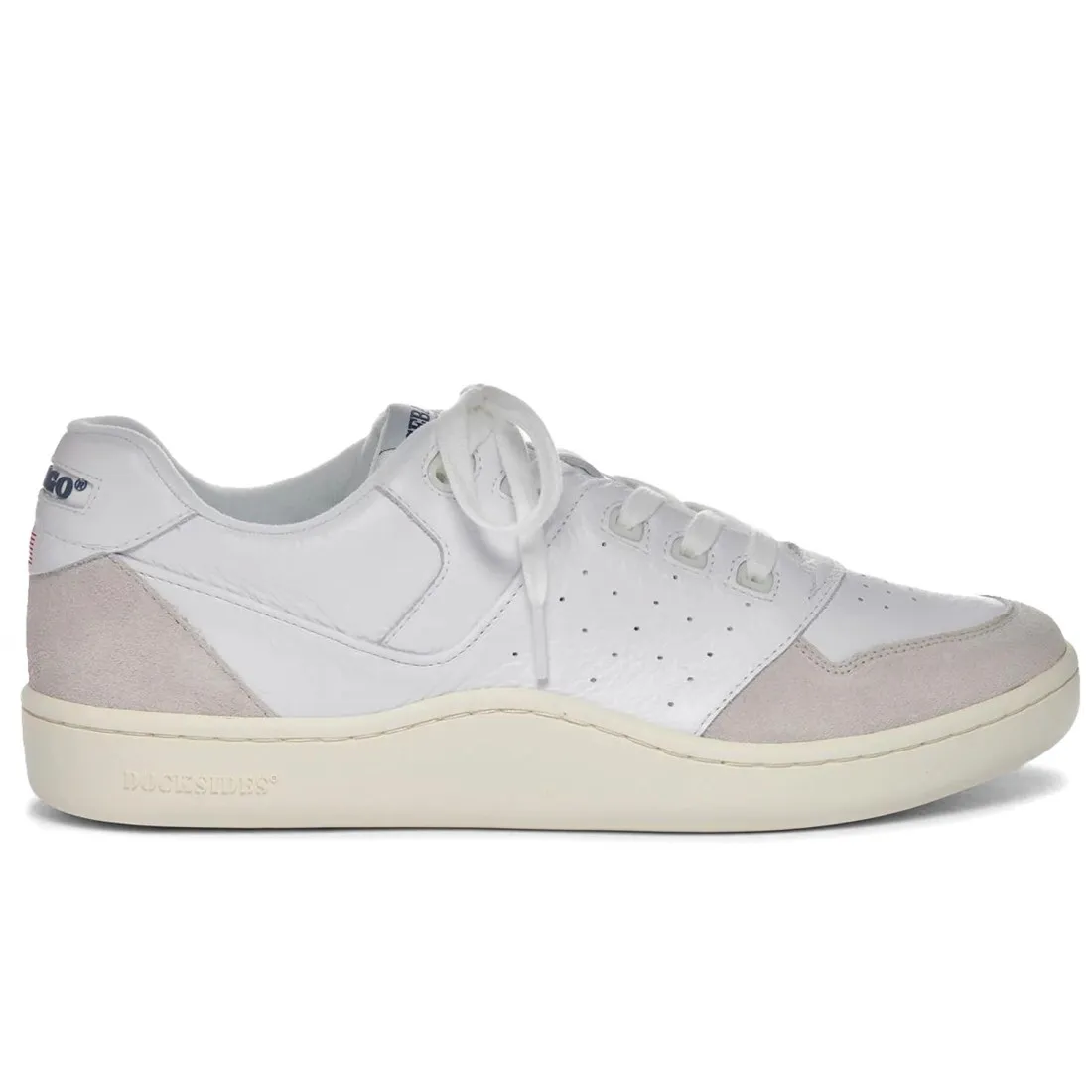 Sneaker da barca Sebago Hurricane bianca in pelle e suede