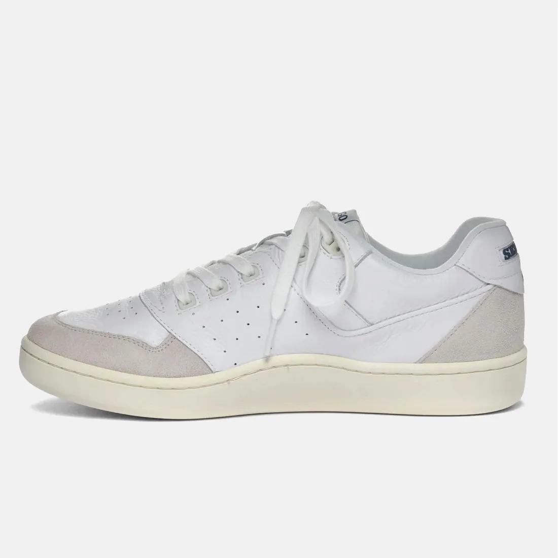 Sneaker da barca Sebago Hurricane bianca in pelle e suede