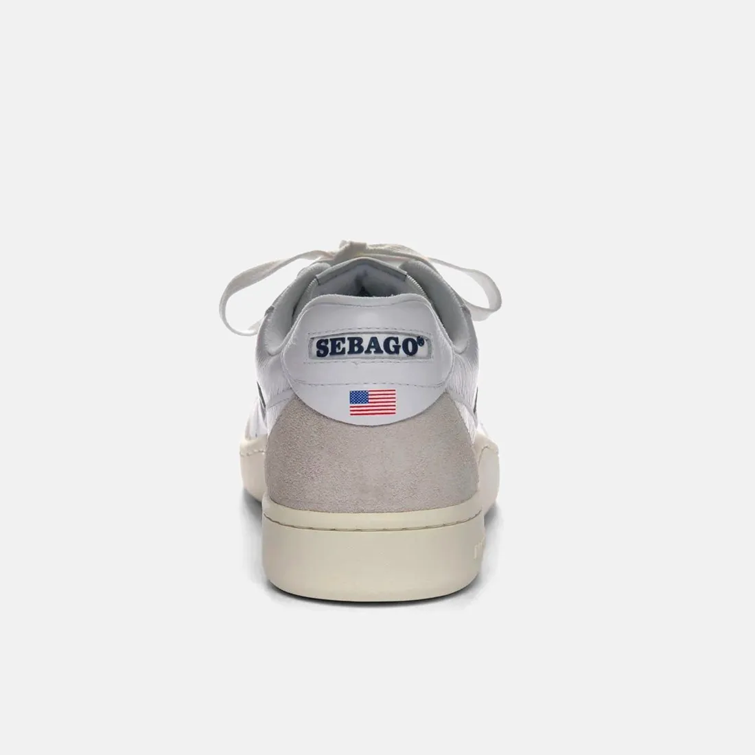 Sneaker da barca Sebago Hurricane bianca in pelle e suede