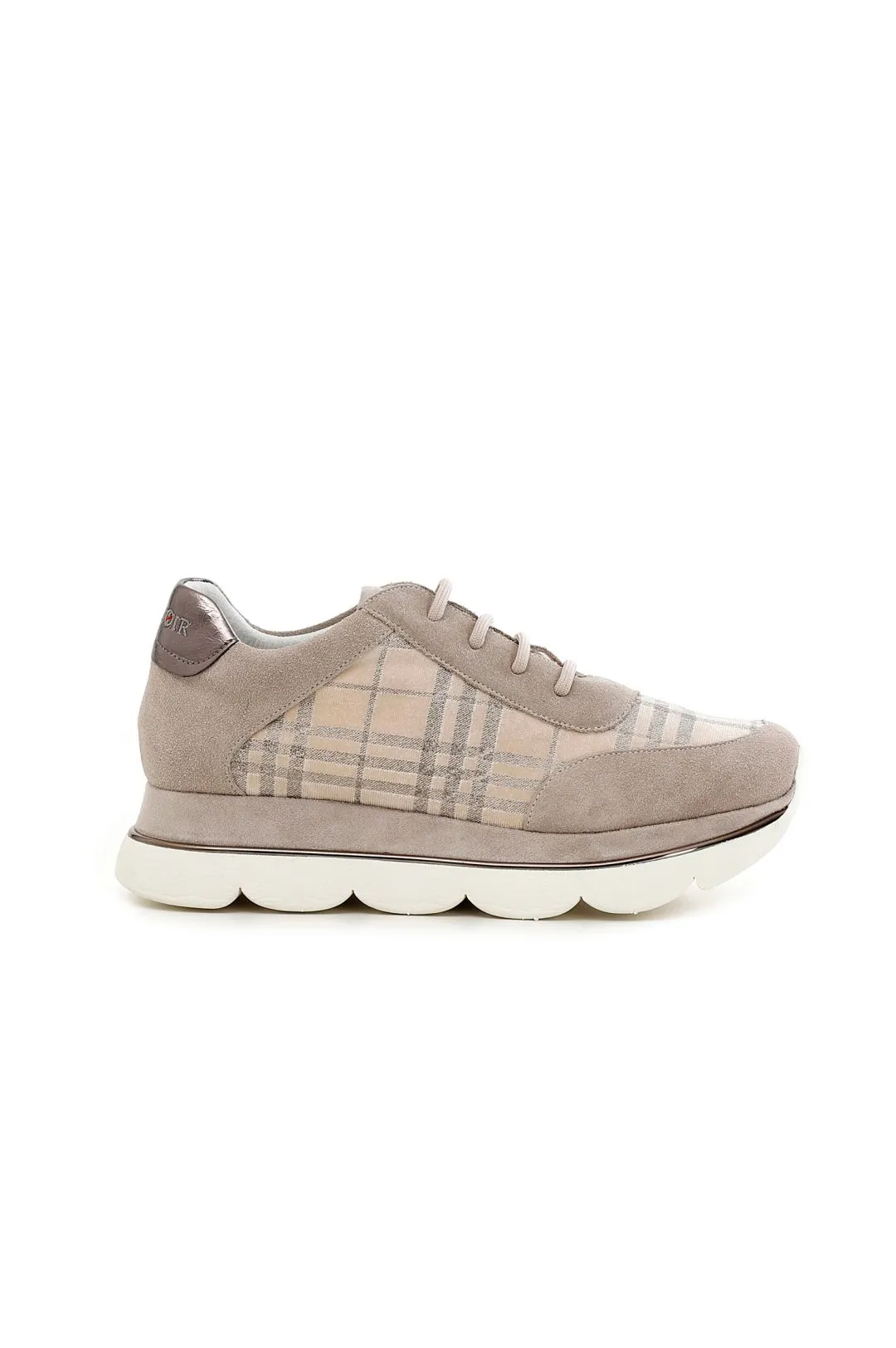 sneakers in velluto e pelle scamosciata