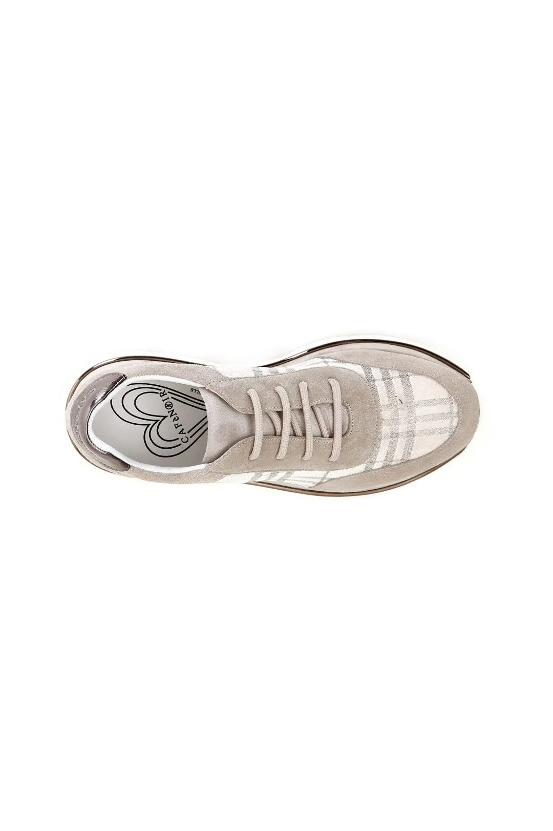 sneakers in velluto e pelle scamosciata