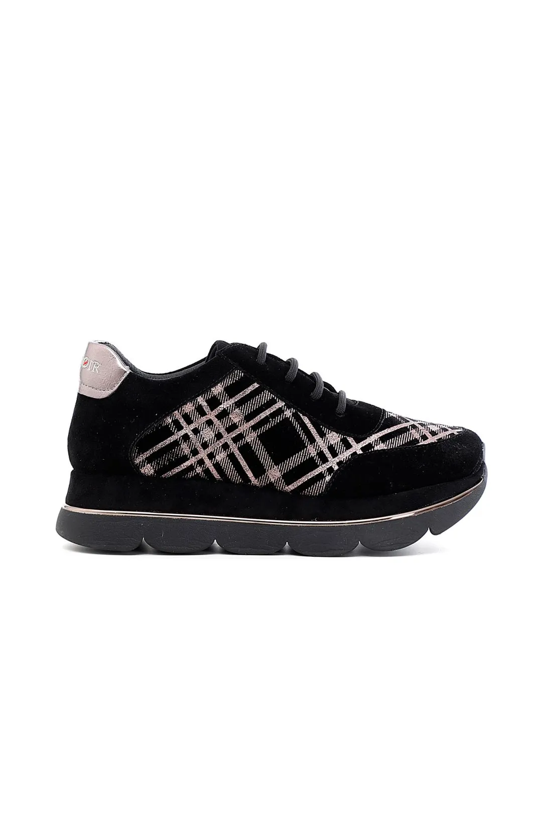 sneakers in velluto e pelle scamosciata