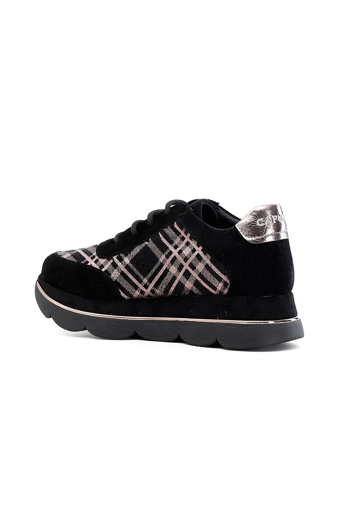 sneakers in velluto e pelle scamosciata